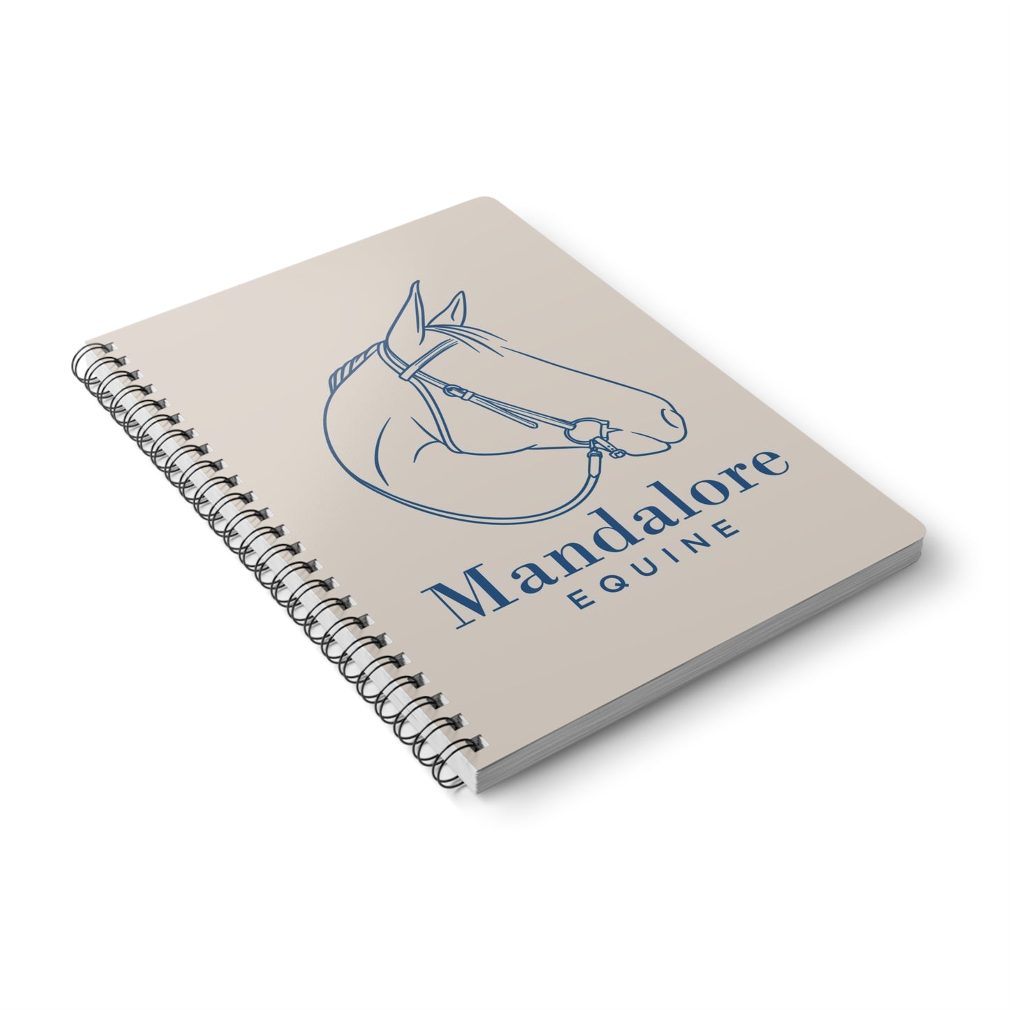 Equine Head Spiral Notebook — "Mandalore Equine" A5 Wirobound Journal
