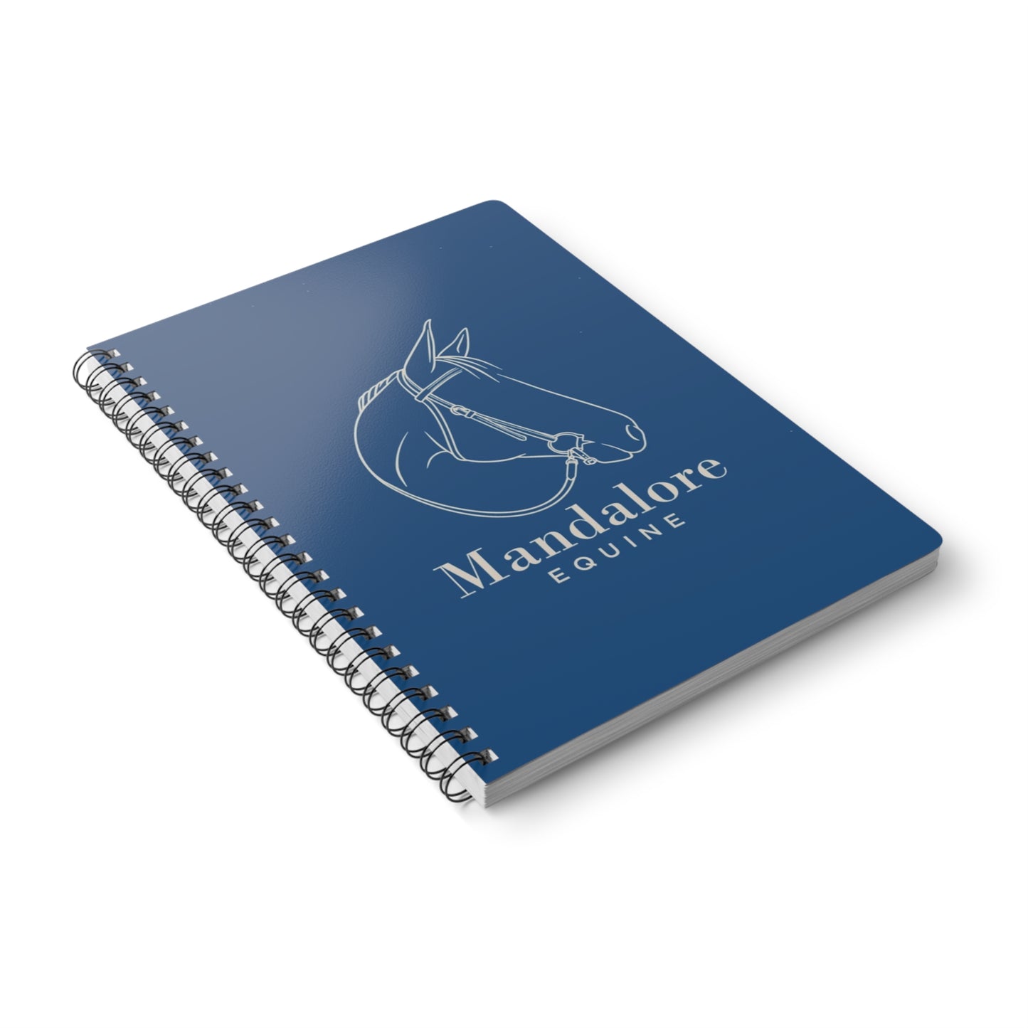 Mandalore Equine A5 Spiral Notebook — Horse Head Journal (Wirobound Softcover, Lined)