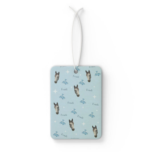 Car Air Freshener — Fresh Scent Pattern with horse Icons