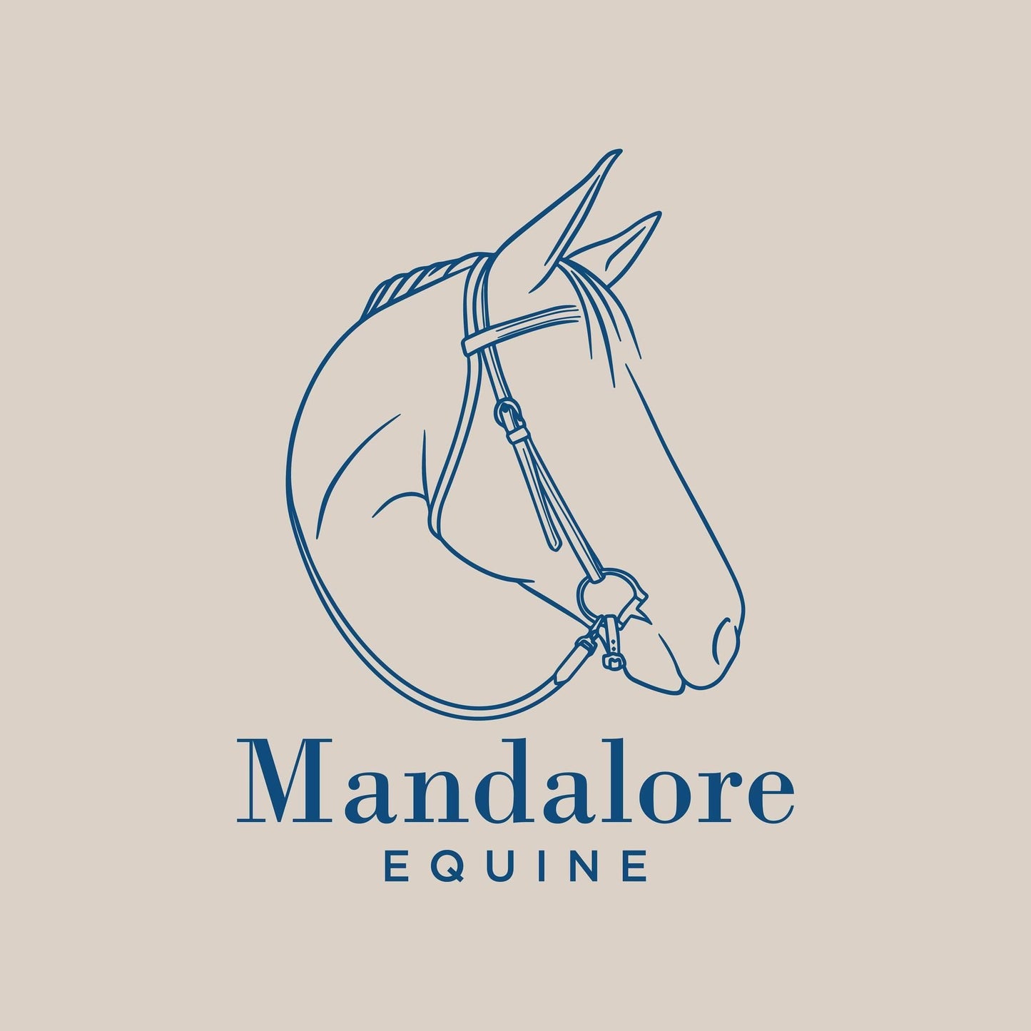 Mandalore Equine Horse Head Logo Sticker | Kiss-Cut Sticker