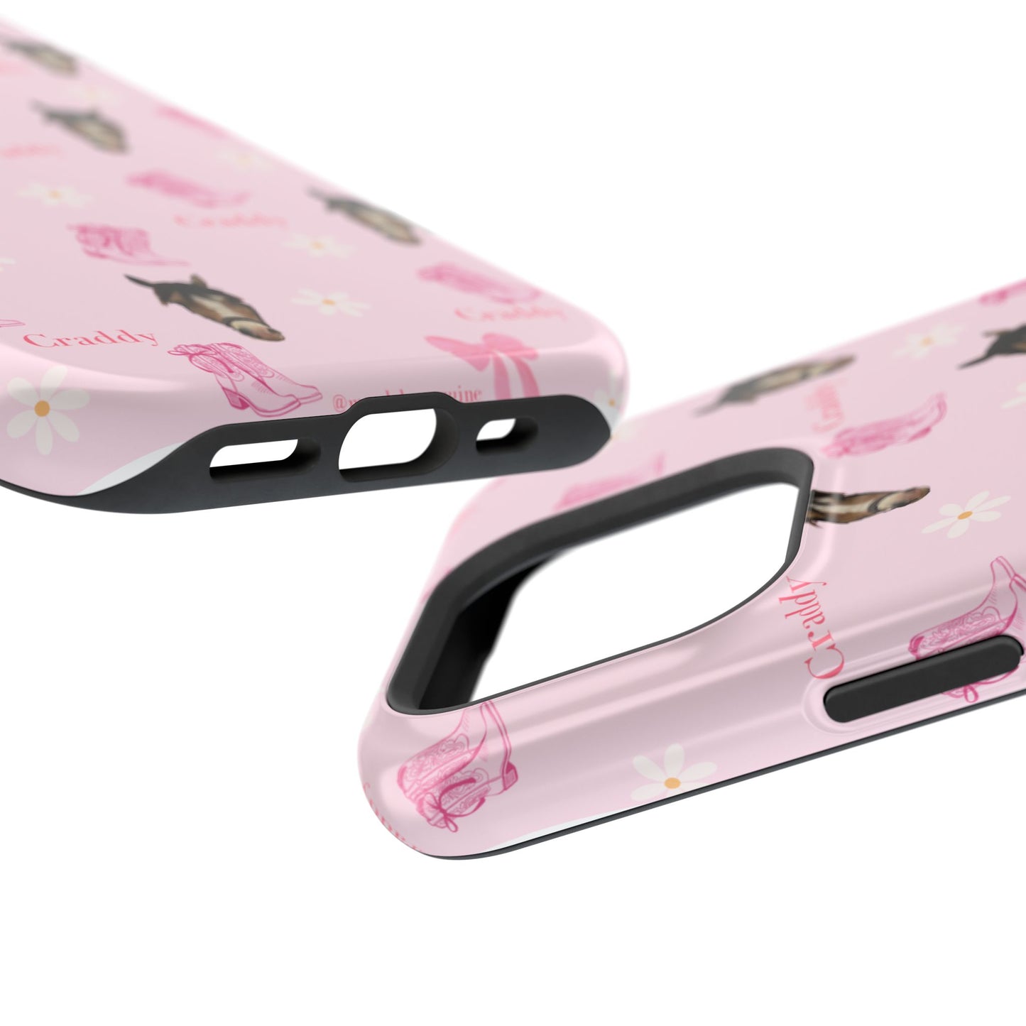 Pink Horse Pattern Magnetic Impact Case — Custom Equestrian iPhone Cover