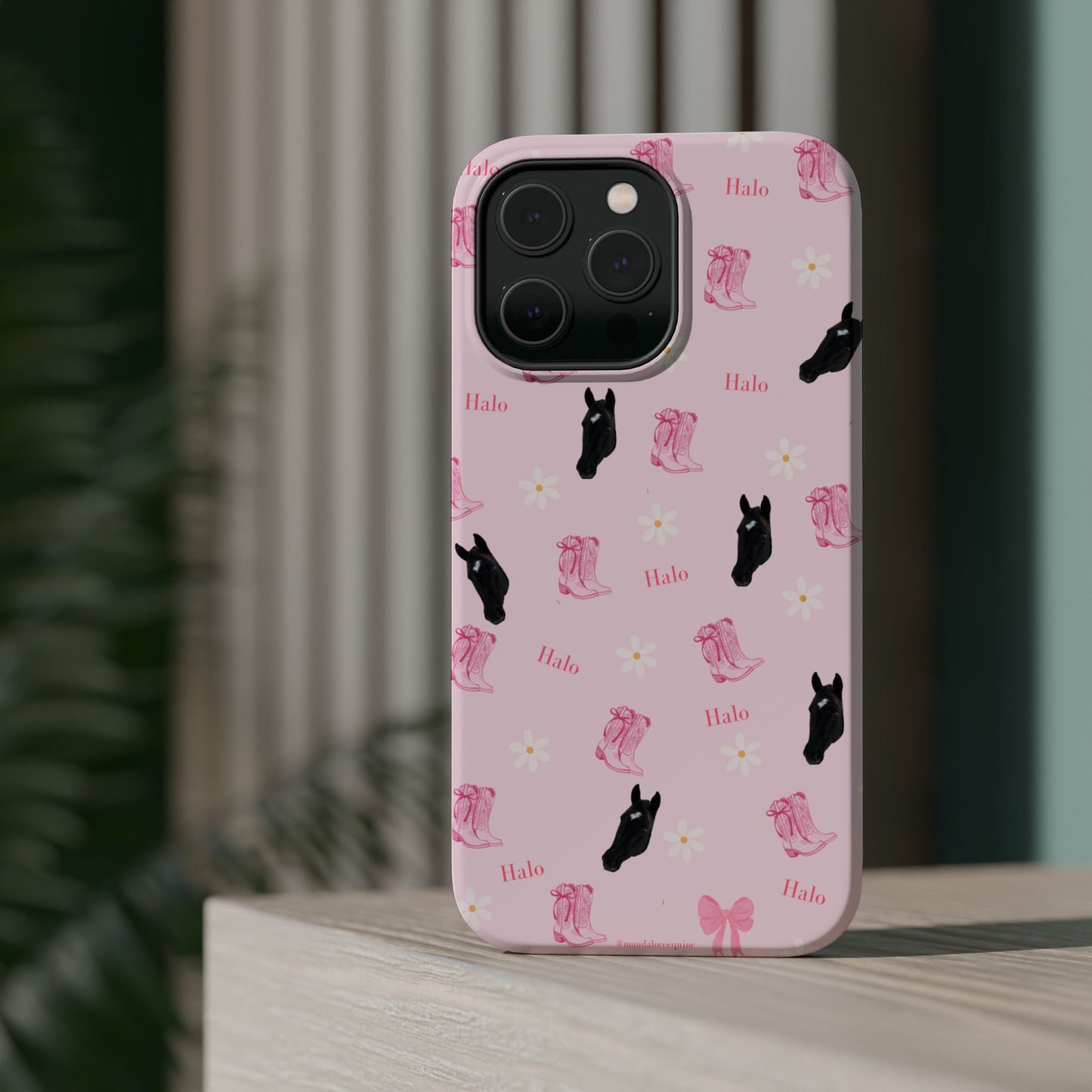 Magnetic Impact-Resistant Phone Case — Cute Pink Cat Pattern