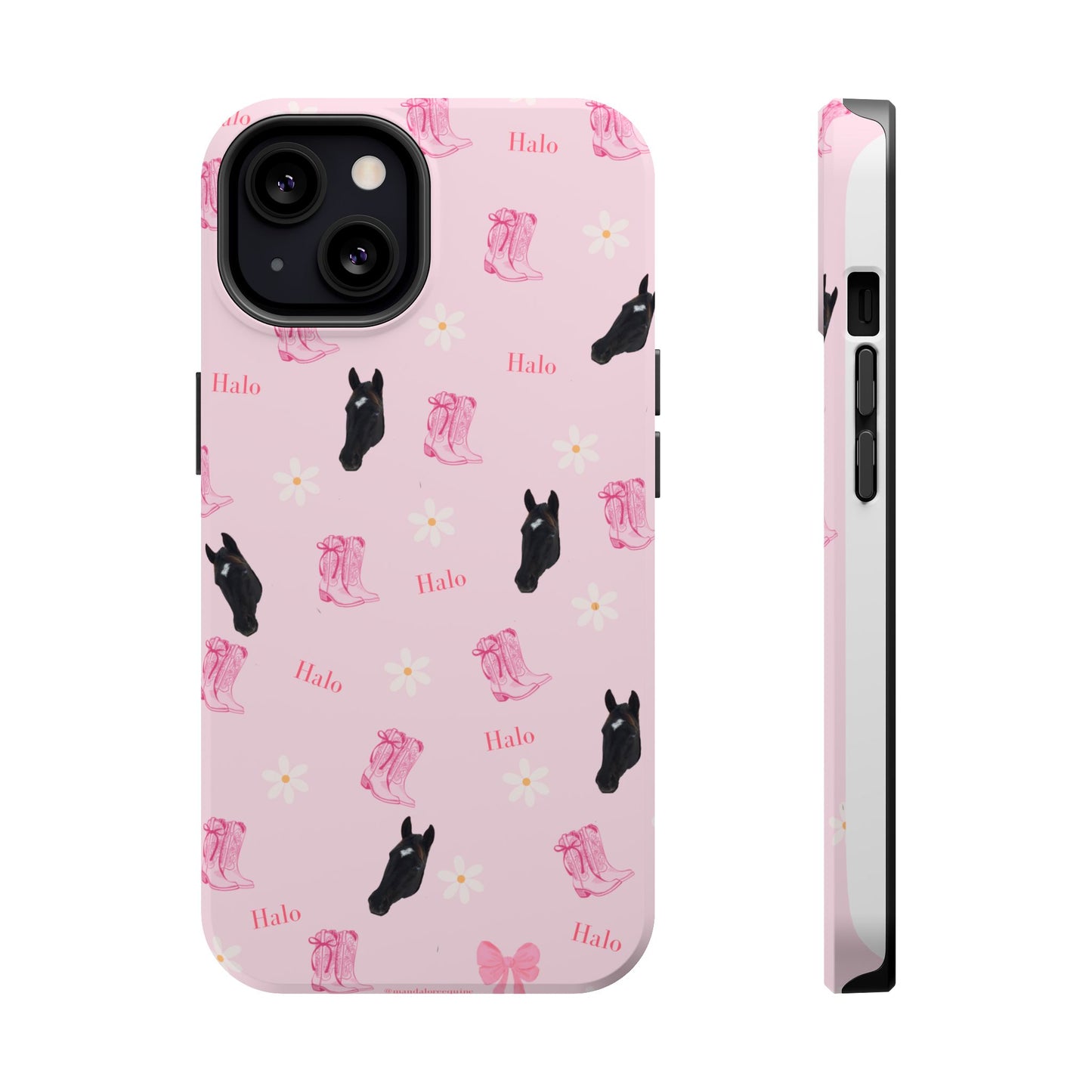 Magnetic Impact-Resistant Phone Case — Cute Pink Cat Pattern
