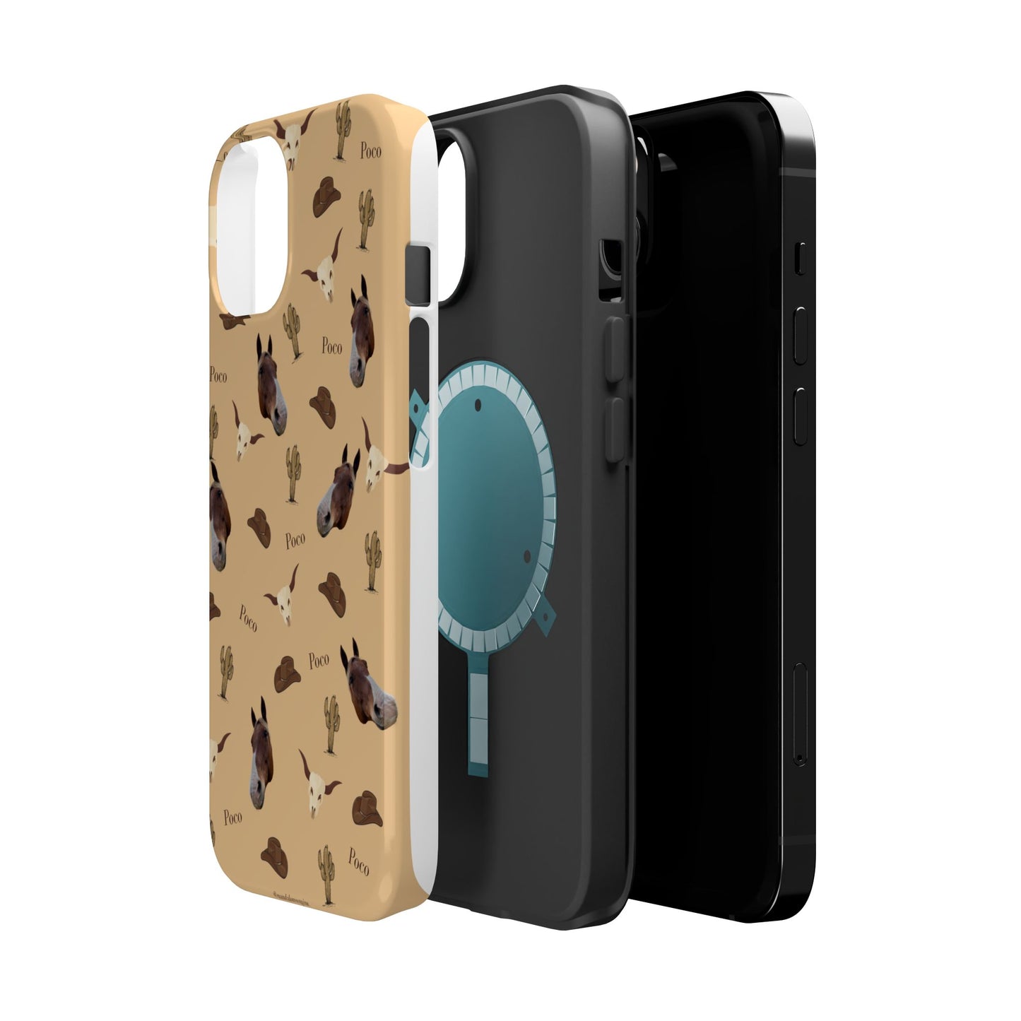 Western Horse Pattern Magnetic Impact Phone Case