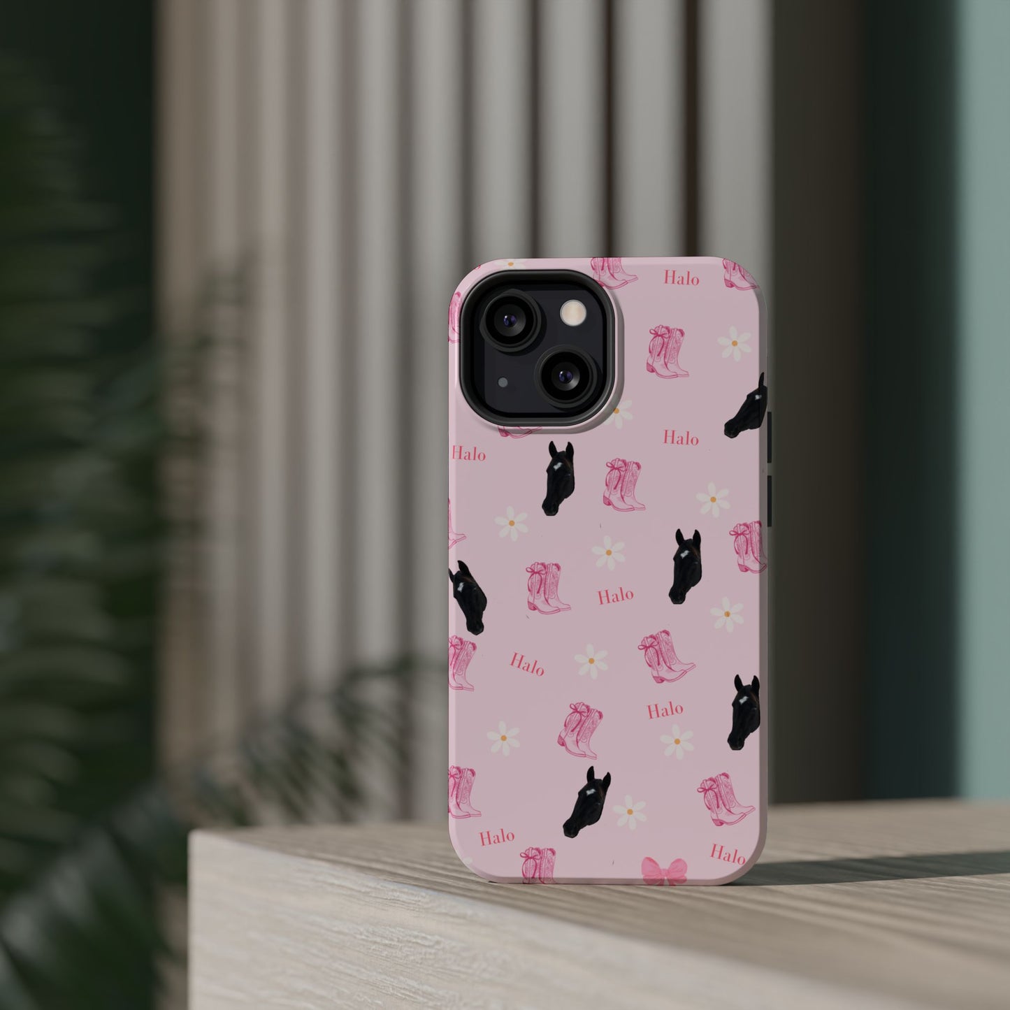 Magnetic Impact-Resistant Phone Case — Cute Pink Cat Pattern