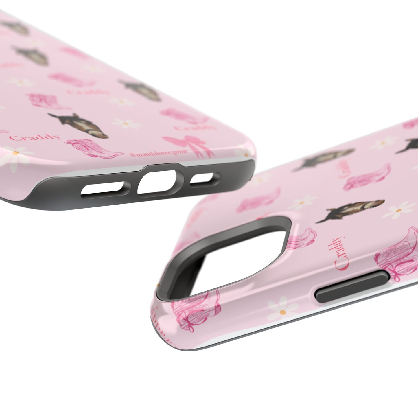 Pink Horse Pattern Magnetic Impact Case — Custom Equestrian iPhone Cover