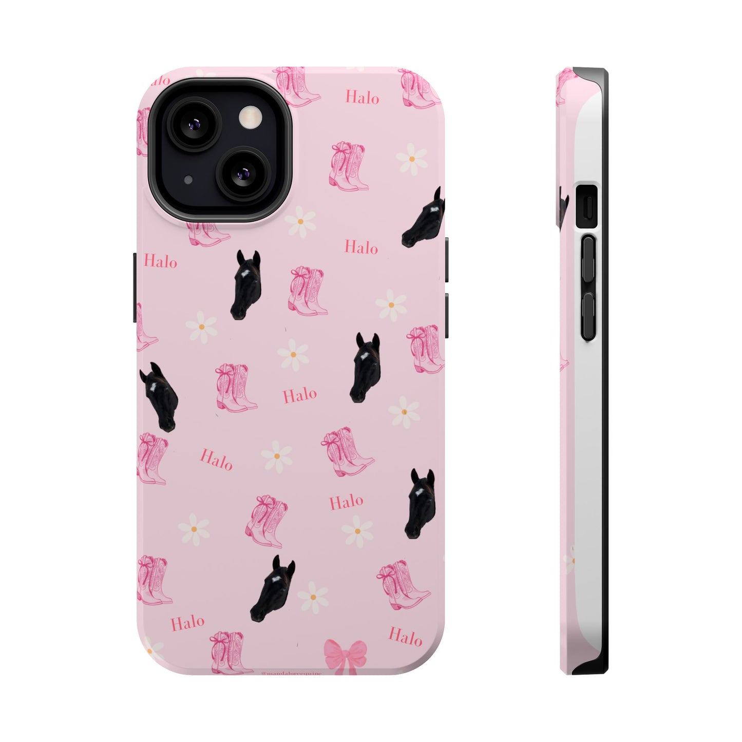 Magnetic Impact-Resistant Phone Case — Cute Pink Cat Pattern