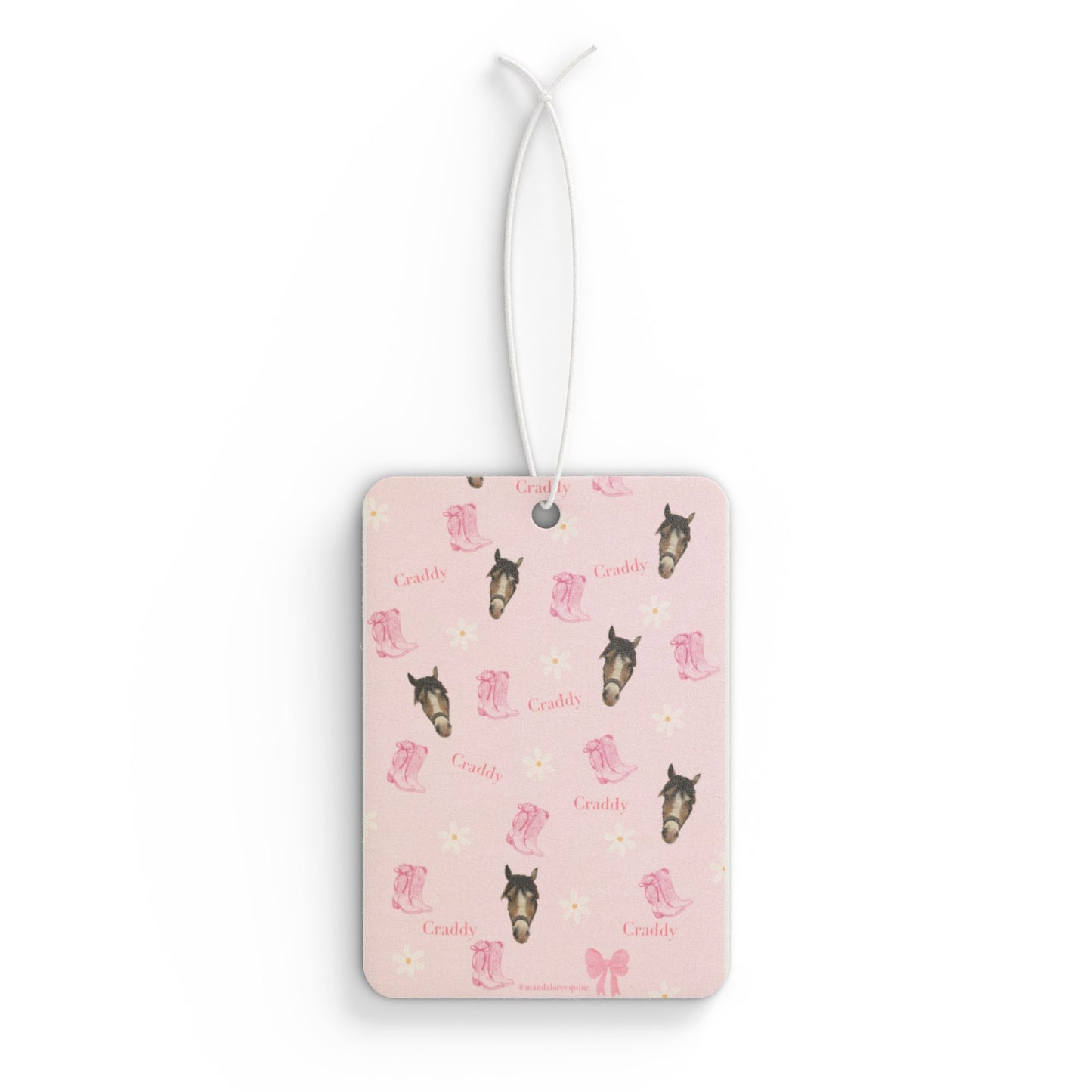 Pony Pink Car Air Freshener — Cute Horse Scented Ornament for Cars