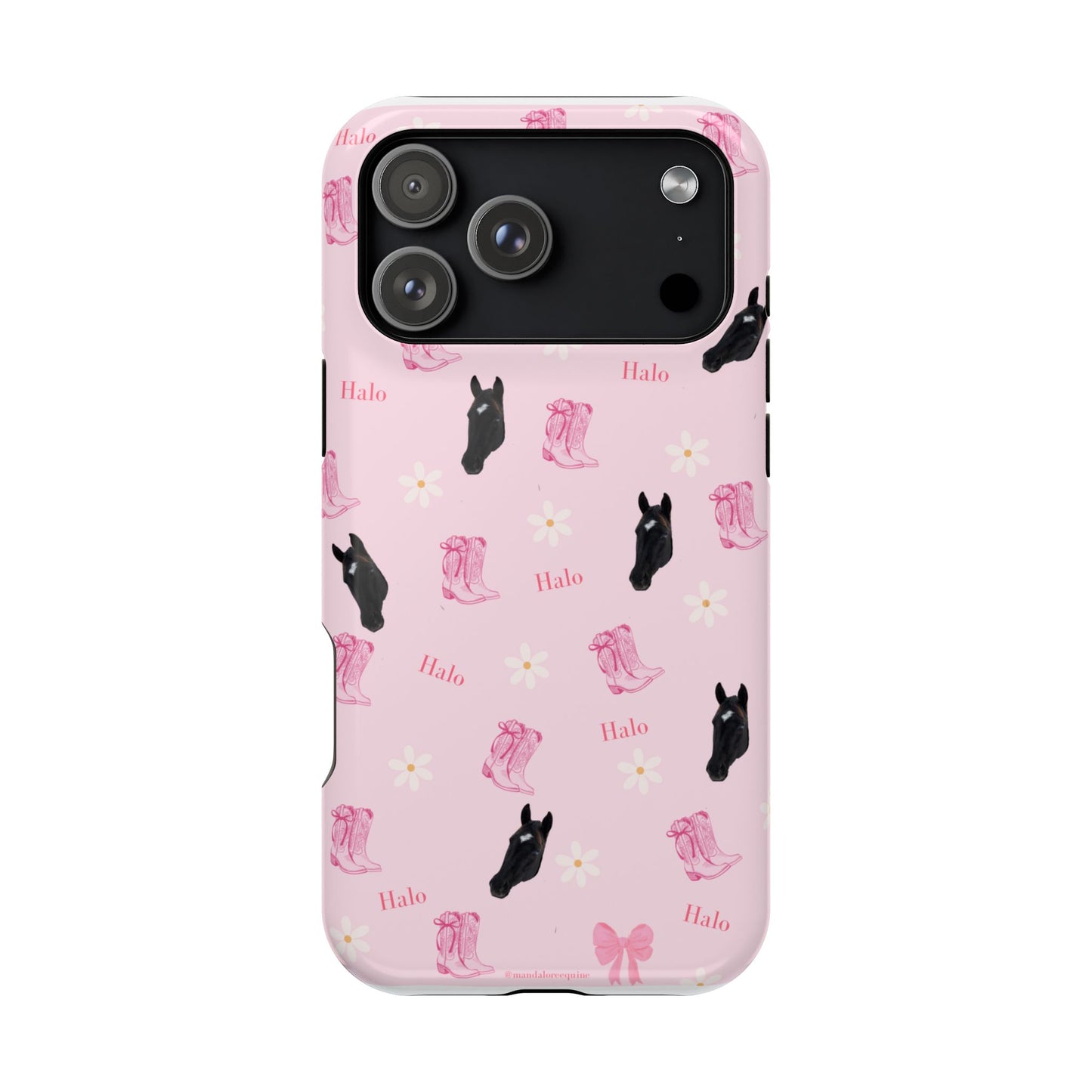 Magnetic Impact-Resistant Phone Case — Cute Pink Cat Pattern