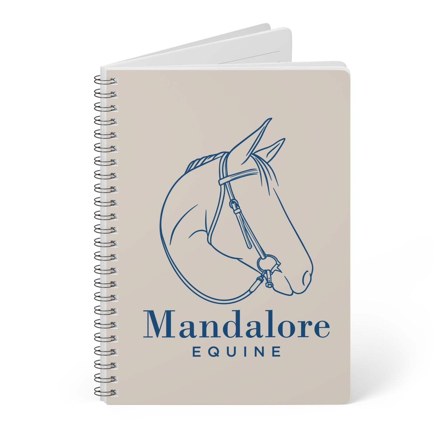 Equine Head Spiral Notebook — "Mandalore Equine" A5 Wirobound Journal