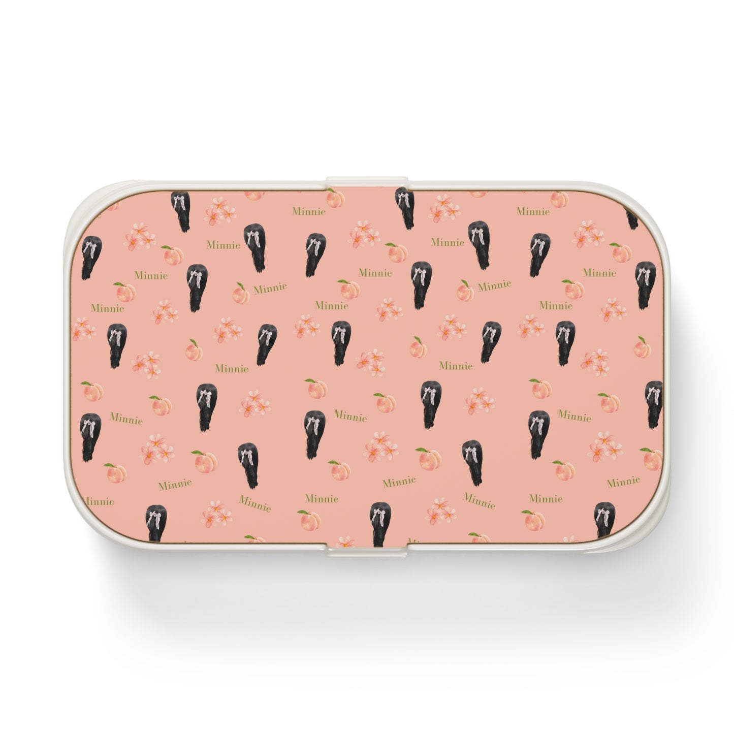 Peach Floral & Pony Bum Pattern Bento Lunch Box