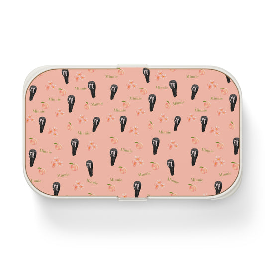 Peach Floral & Pony Bum Pattern Bento Lunch Box