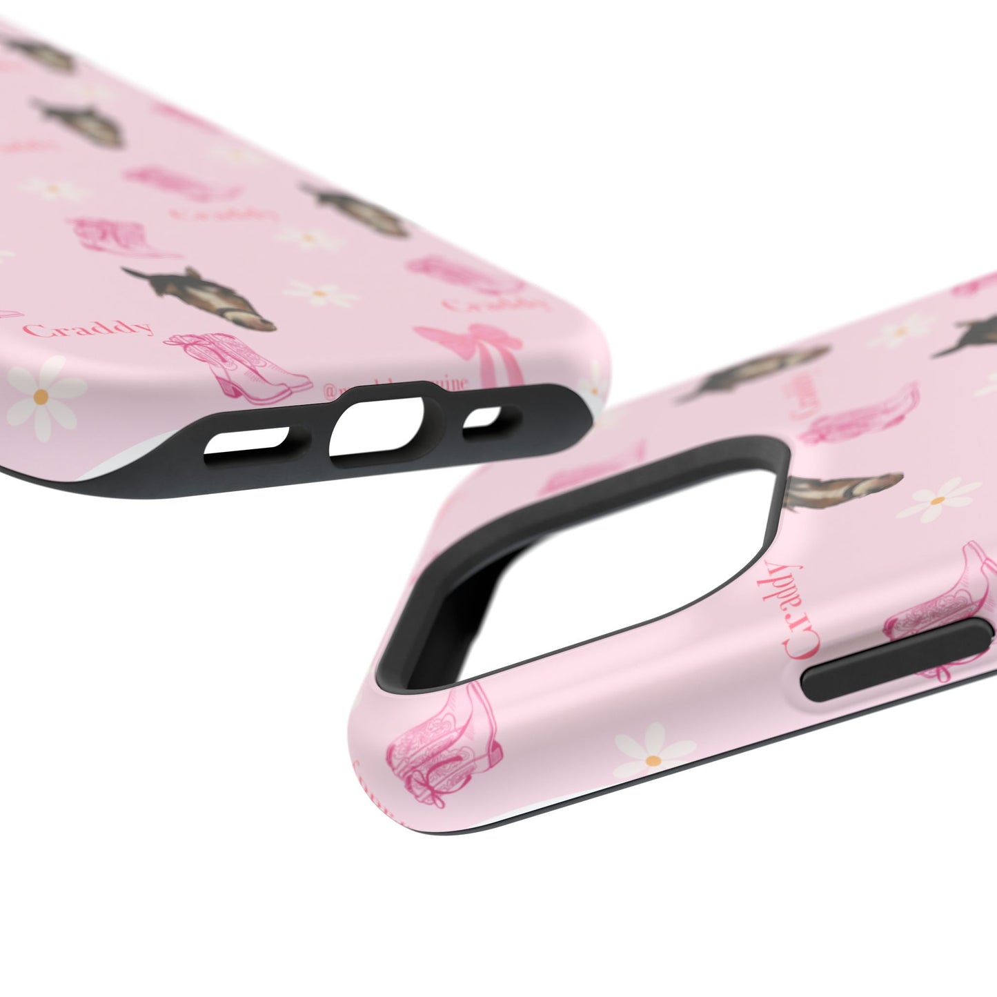 Pink Horse Pattern Magnetic Impact Case — Custom Equestrian iPhone Cover