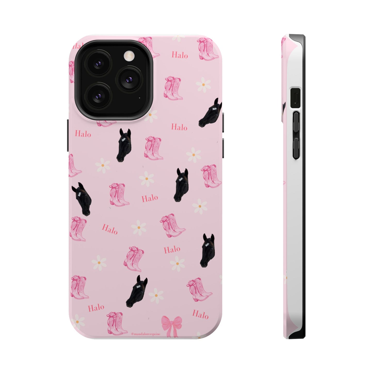 Magnetic Impact-Resistant Phone Case — Cute Pink Cat Pattern
