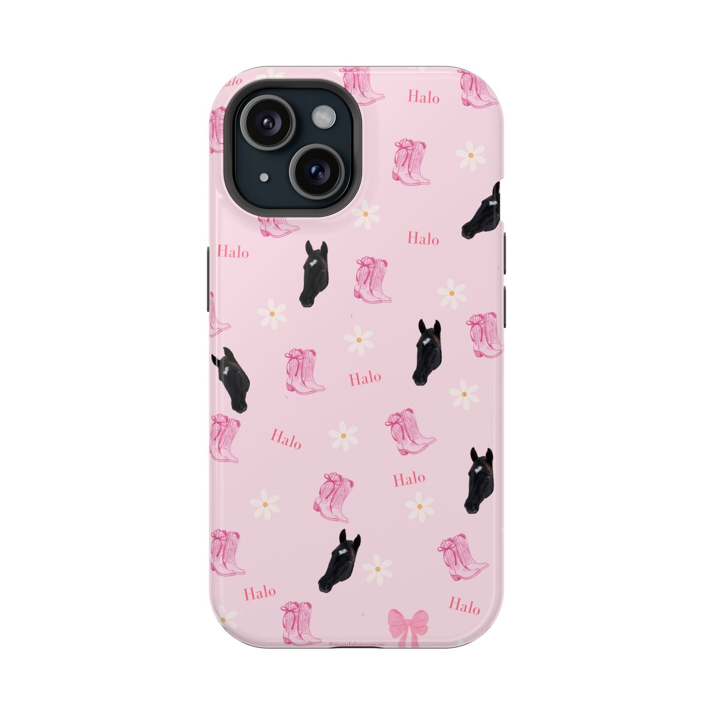 Magnetic Impact-Resistant Phone Case — Cute Pink Cat Pattern