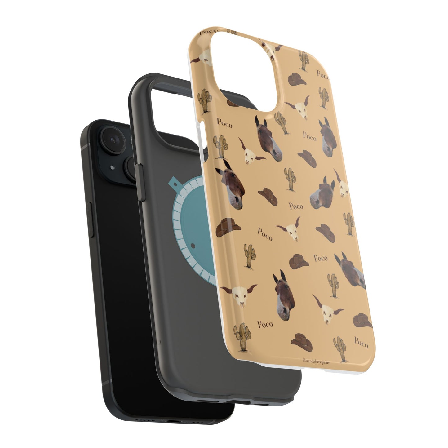 Western Horse Pattern Magnetic Impact Phone Case