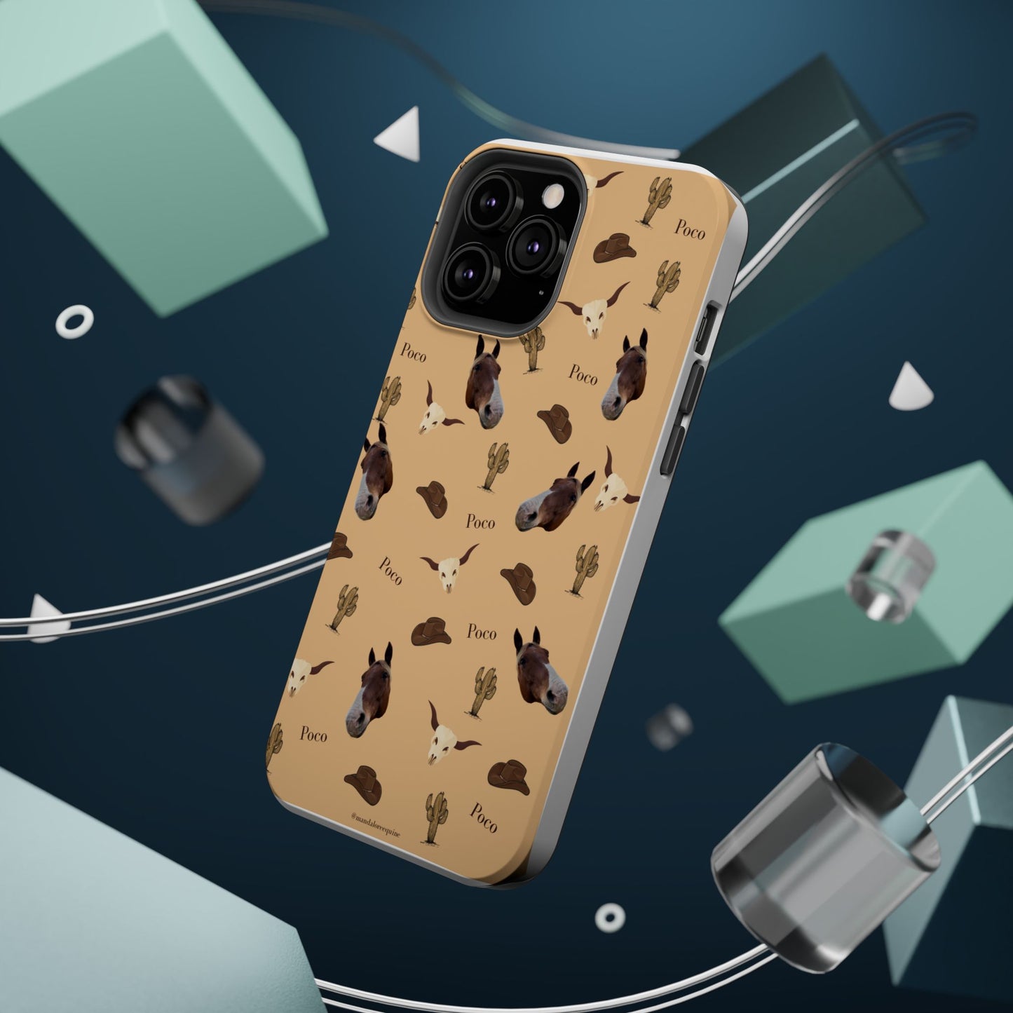 Western Horse Pattern Magnetic Impact Phone Case