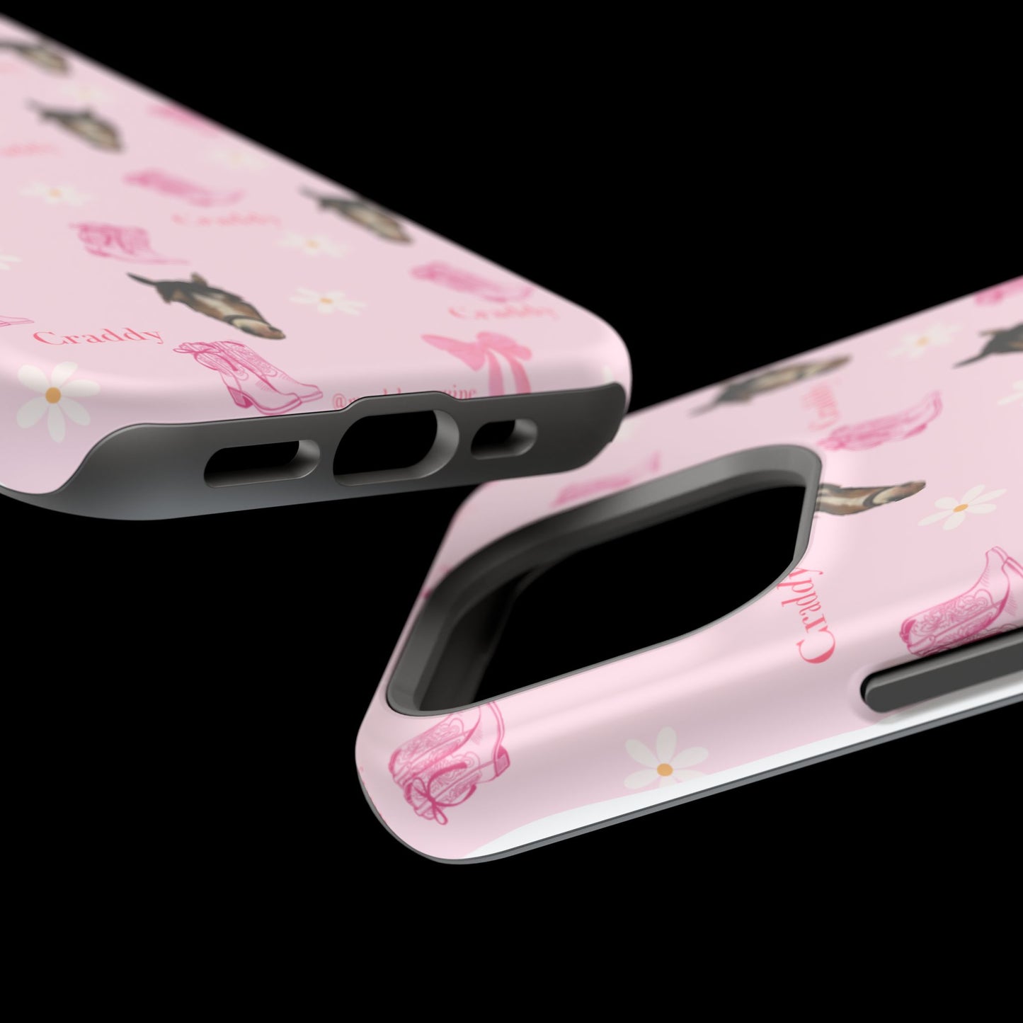 Pink Horse Pattern Magnetic Impact Case — Custom Equestrian iPhone Cover