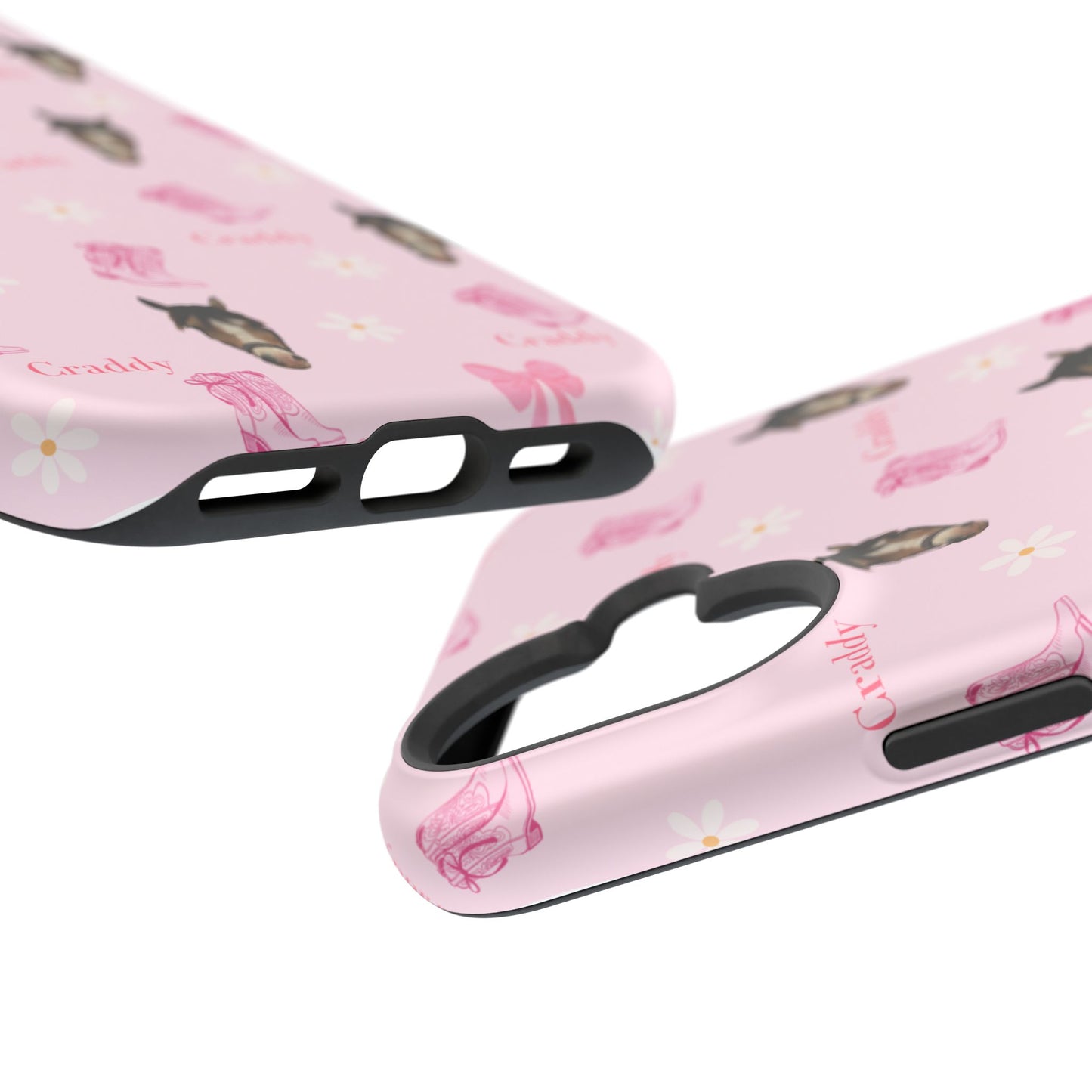 Pink Horse Pattern Magnetic Impact Case — Custom Equestrian iPhone Cover