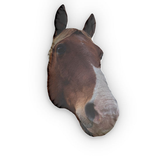 Horse Head Shaped Pillow — Custom Photo Horseface Decorative Pillow