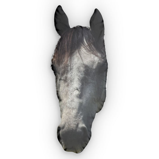 Horse Head Shaped Pillow — Custom Photo Equestrian Throw Pillow