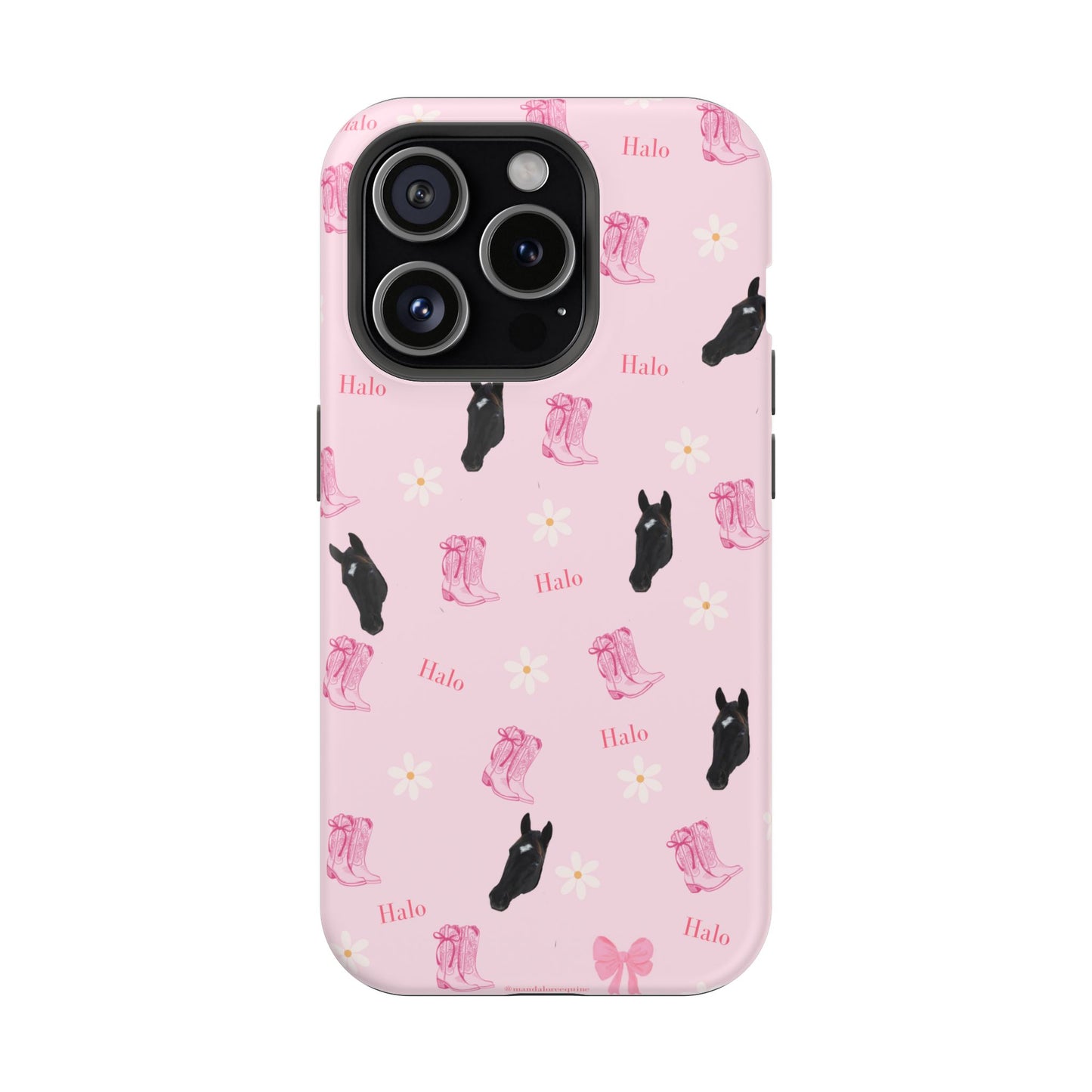 Magnetic Impact-Resistant Phone Case — Cute Pink Cat Pattern