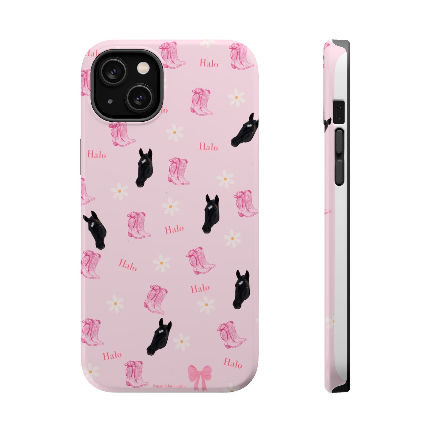 Magnetic Impact-Resistant Phone Case — Cute Pink Cat Pattern