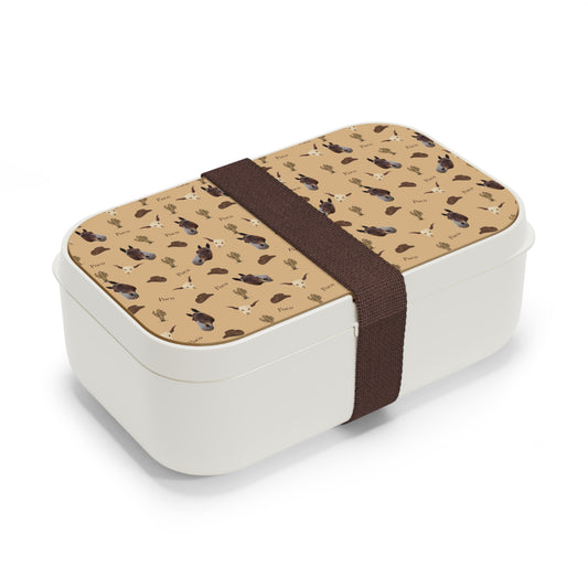 Bento Lunch Box — Cute Western Horse Desert Print