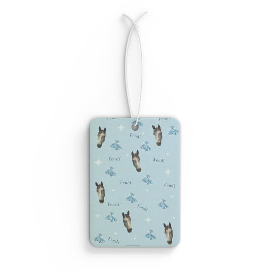 Car Air Freshener — Fresh Scent Pattern with horse Icons