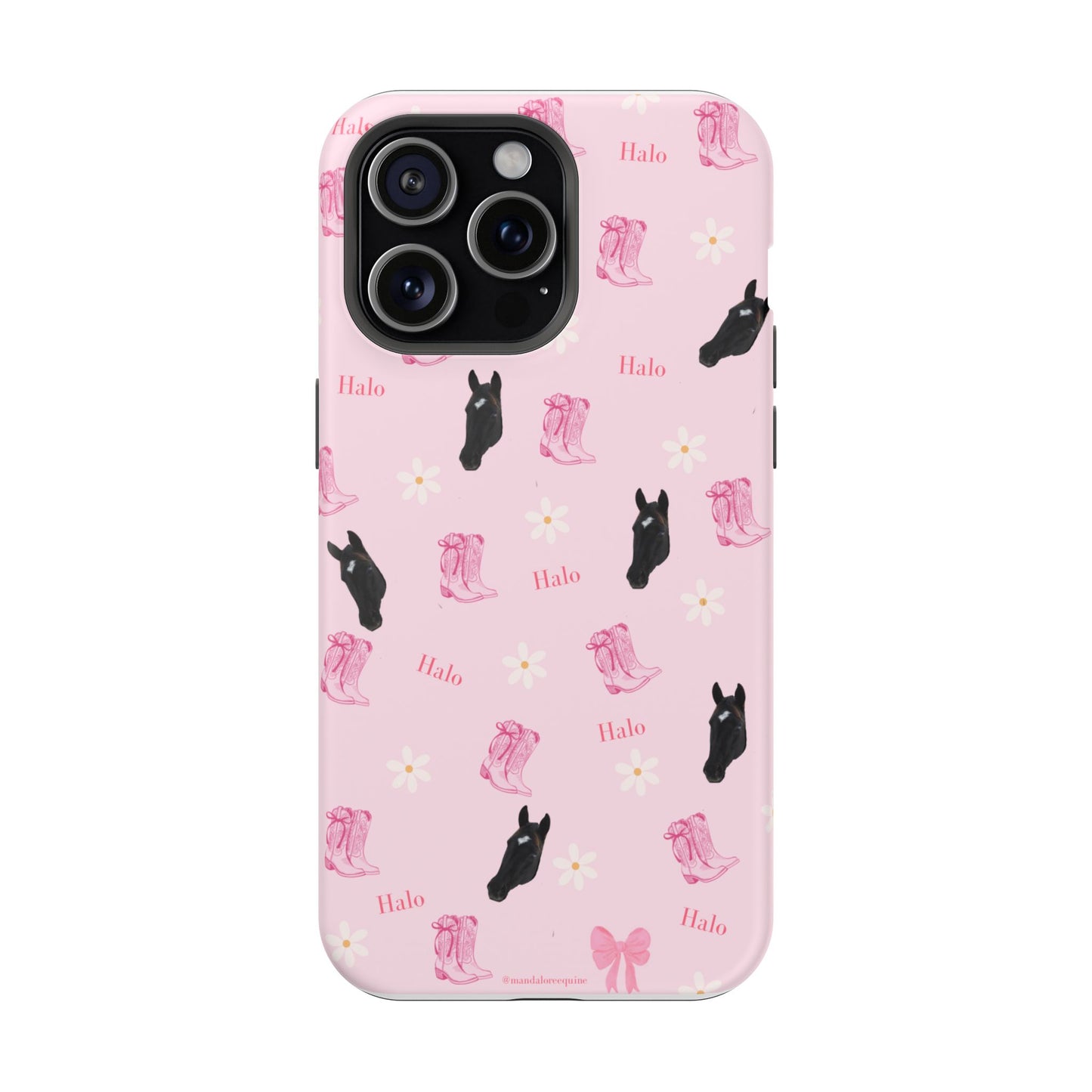 Magnetic Impact-Resistant Phone Case — Cute Pink Cat Pattern