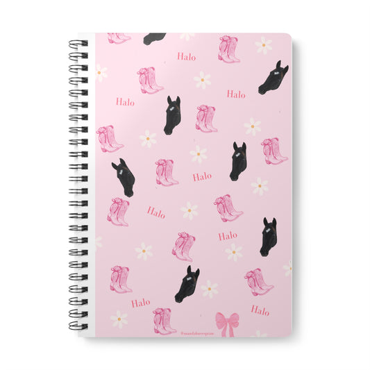 Blackhorse Pink A5 Notebook — Wirobound Softcover