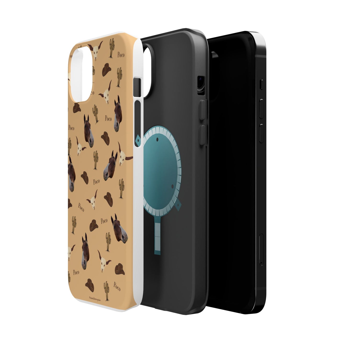 Western Horse Pattern Magnetic Impact Phone Case
