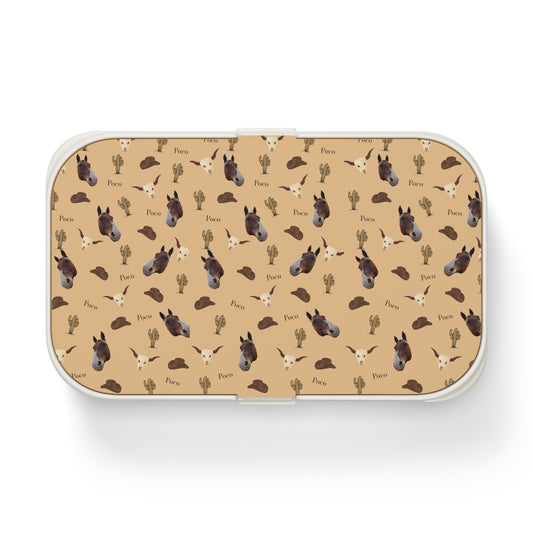Bento Lunch Box — Cute Western Horse Desert Print