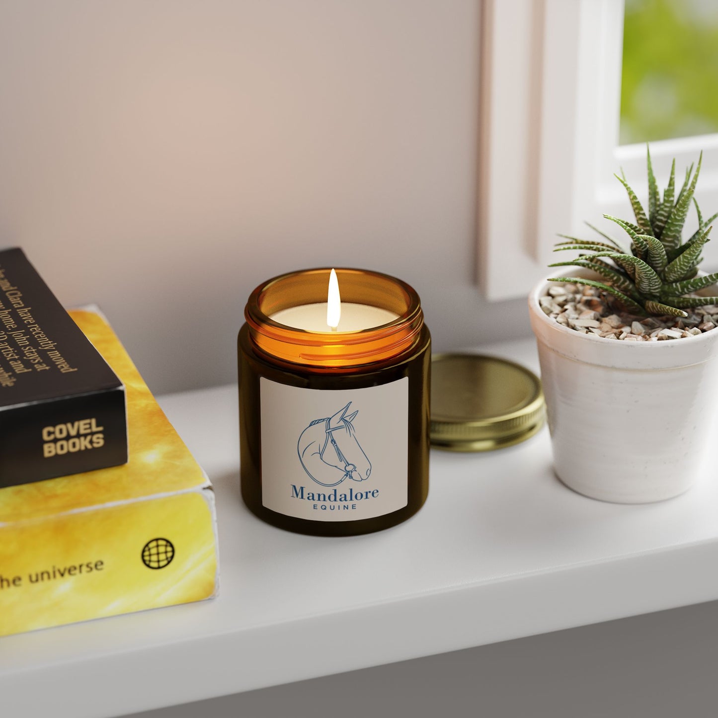 Scented Candle (4oz/9oz) — Mandalore Equine Horse Logo