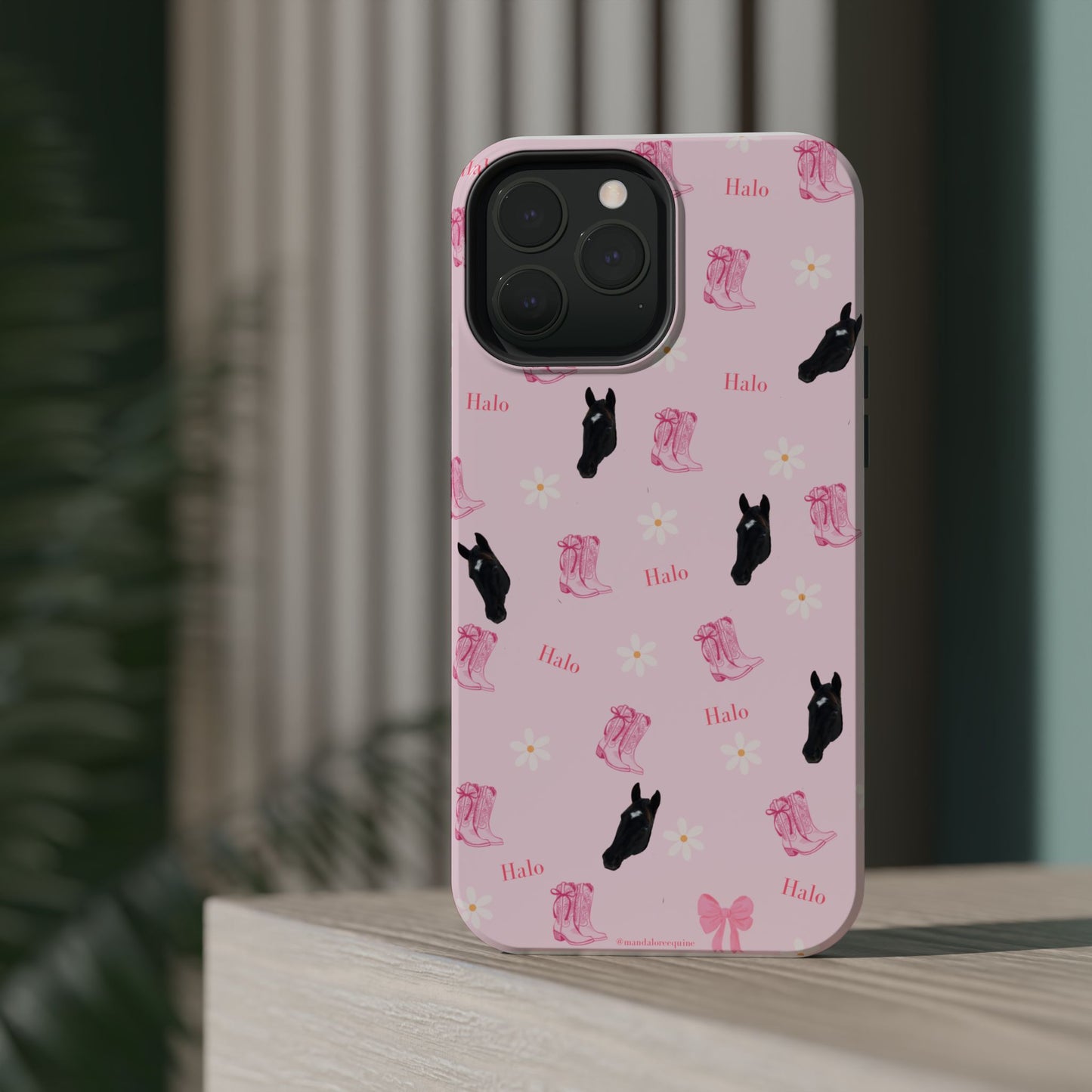 Magnetic Impact-Resistant Phone Case — Cute Pink Cat Pattern