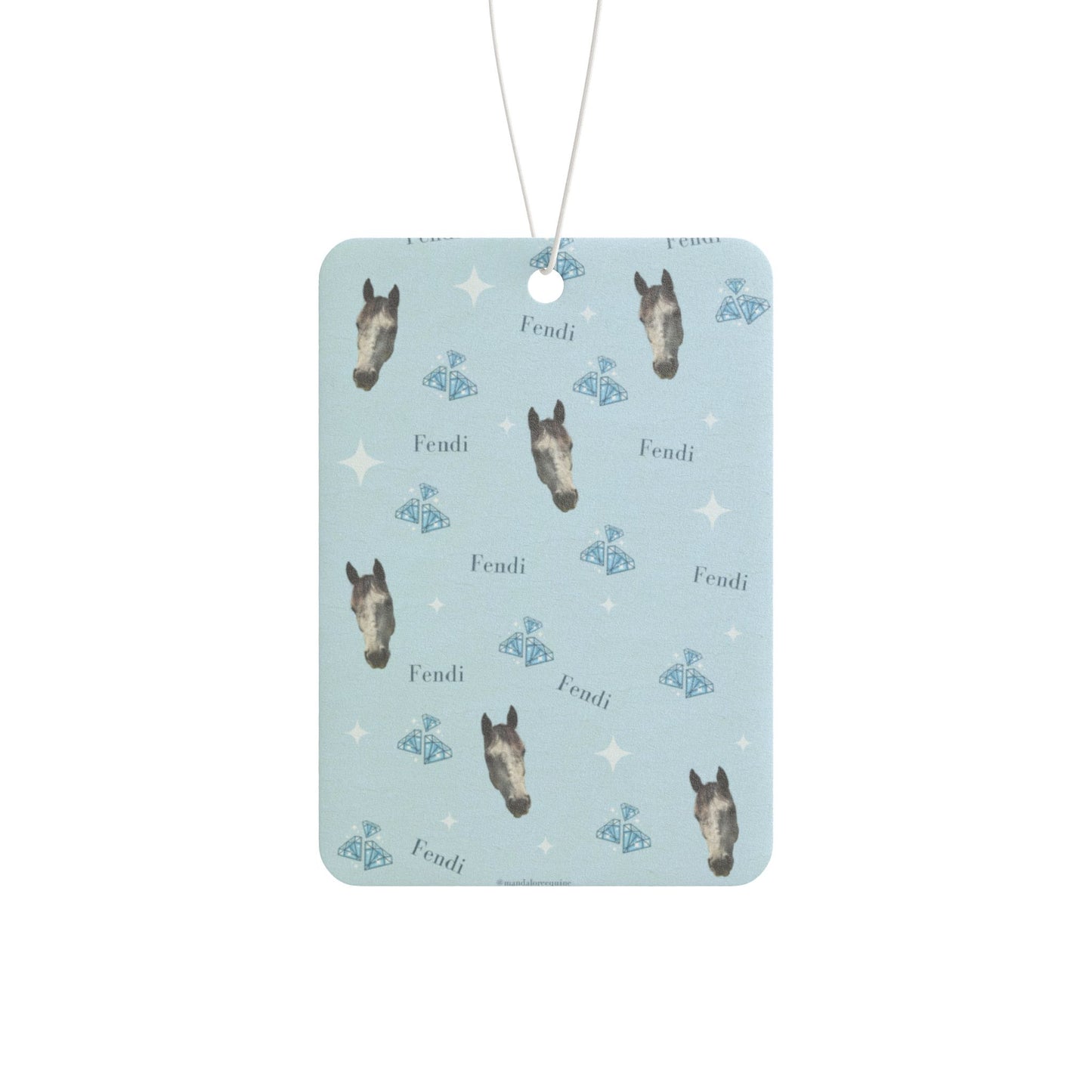 Car Air Freshener — Fresh Scent Pattern with horse Icons
