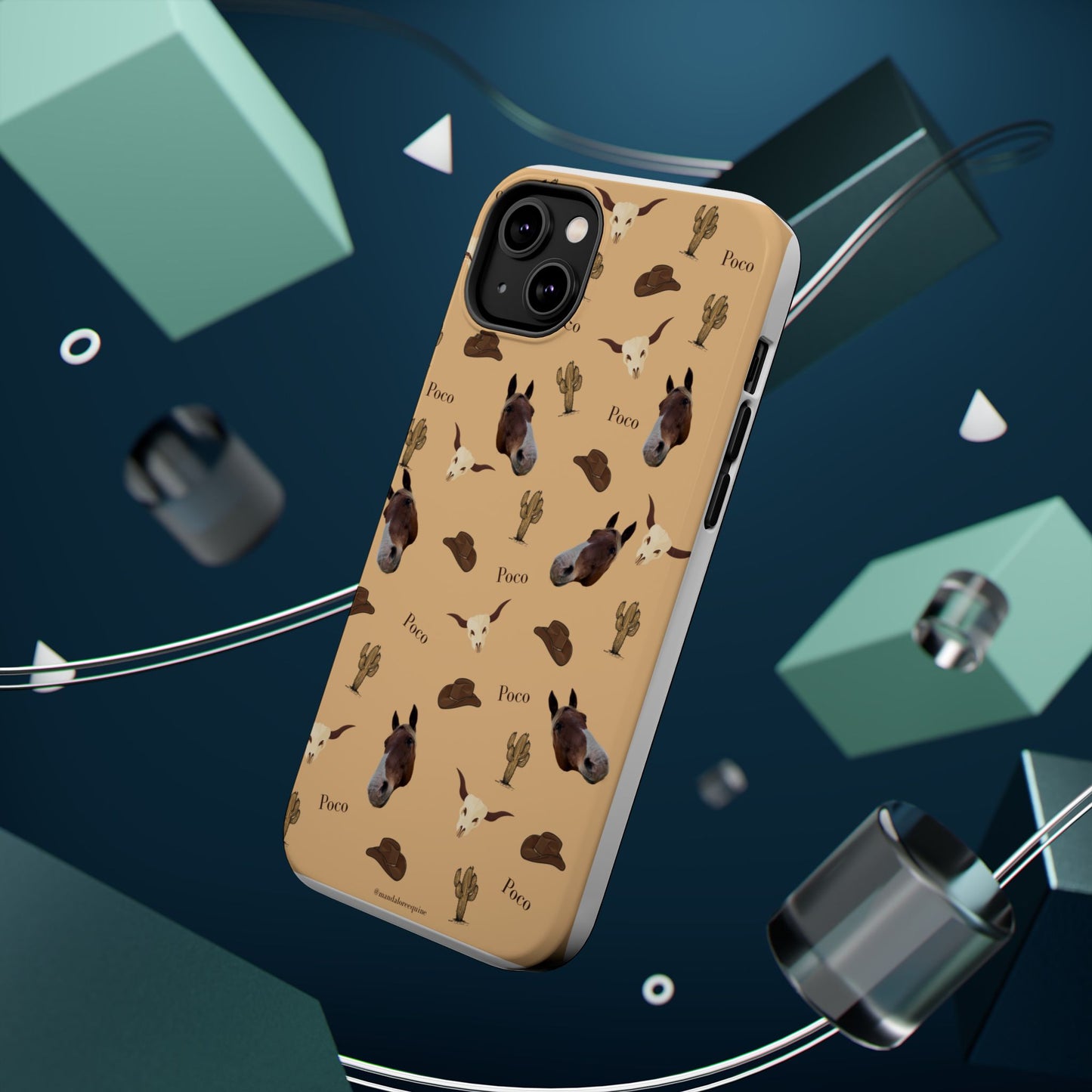 Western Horse Pattern Magnetic Impact Phone Case