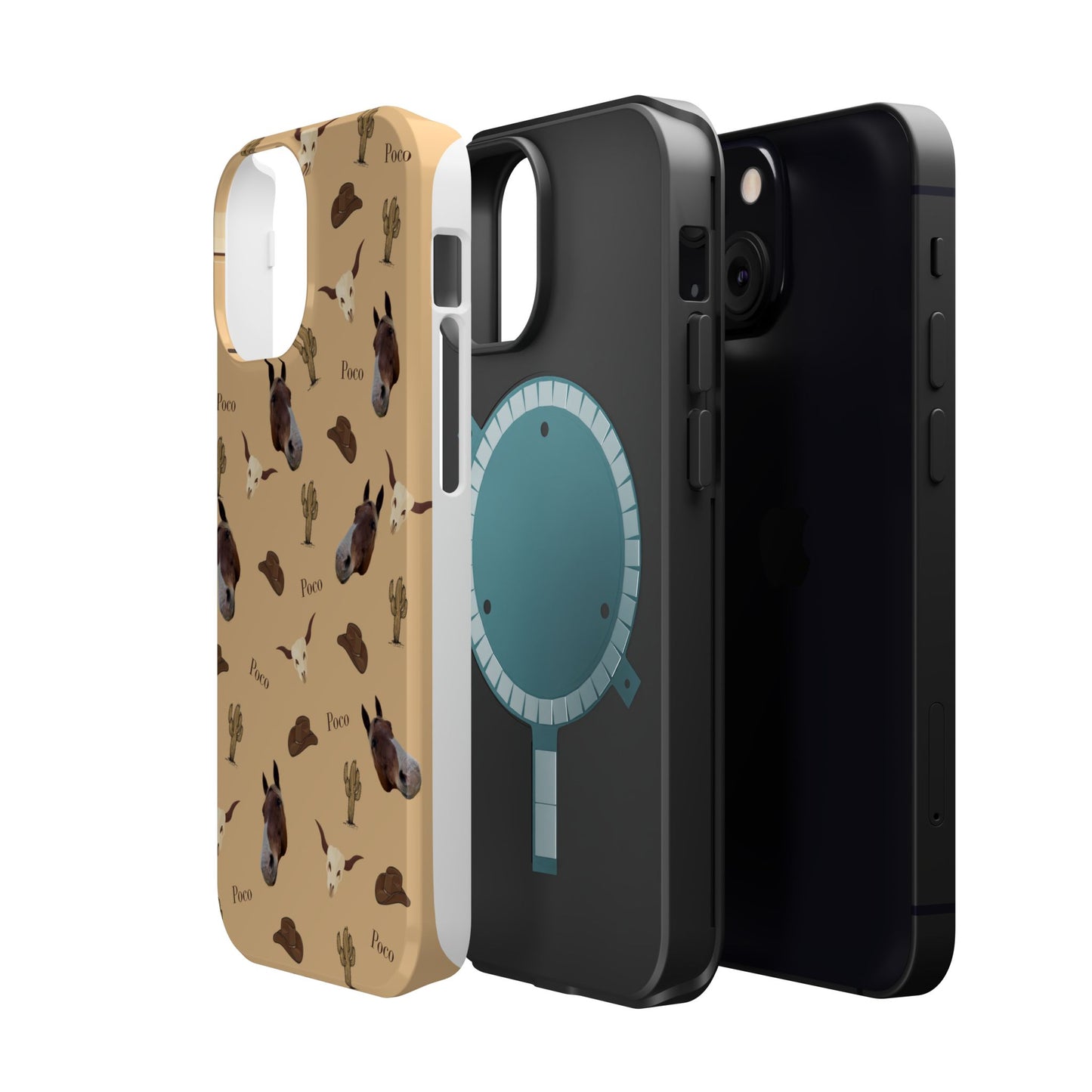 Western Horse Pattern Magnetic Impact Phone Case