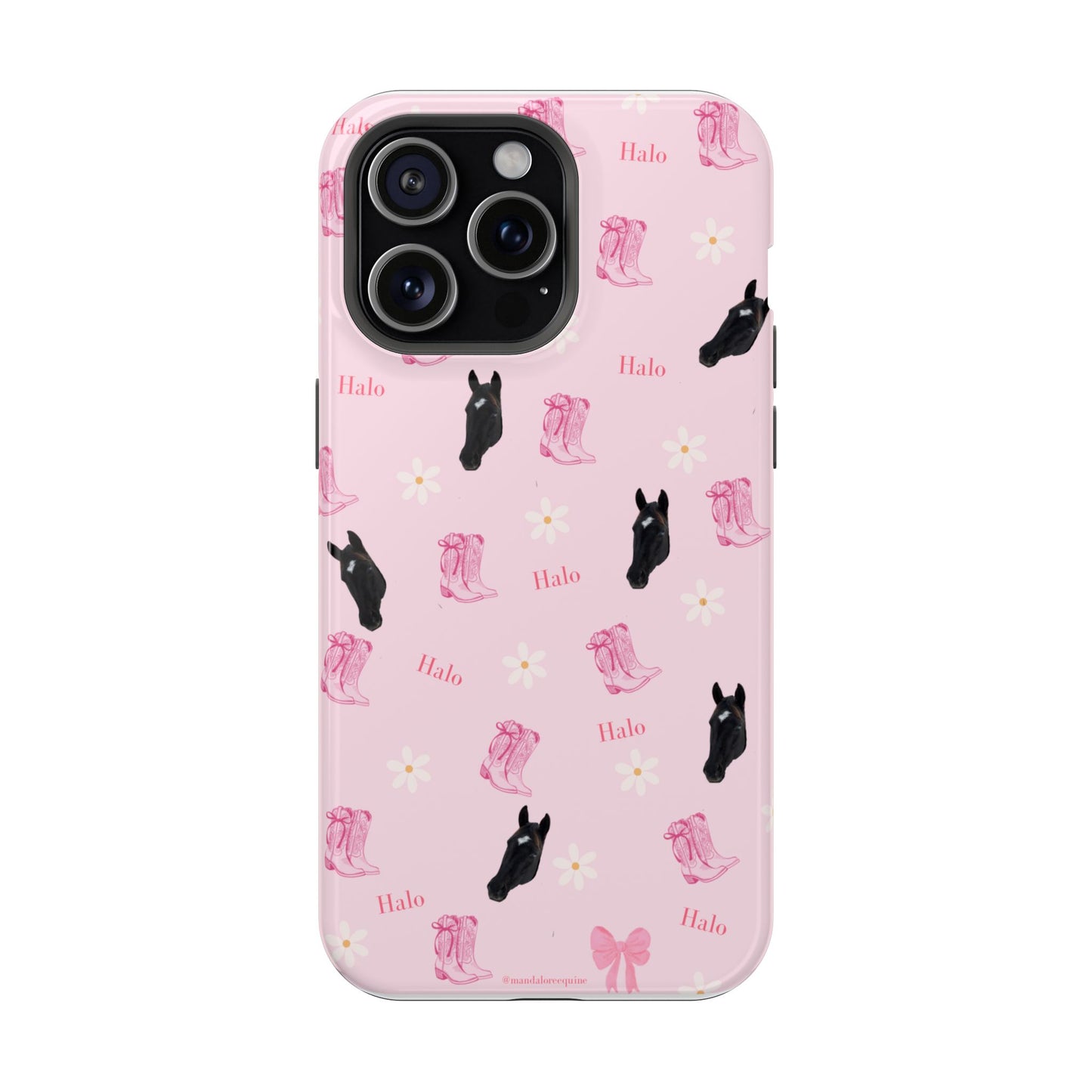 Magnetic Impact-Resistant Phone Case — Cute Pink Cat Pattern
