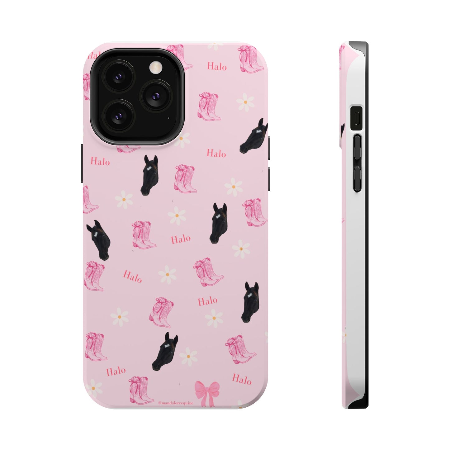 Magnetic Impact-Resistant Phone Case — Cute Pink Cat Pattern