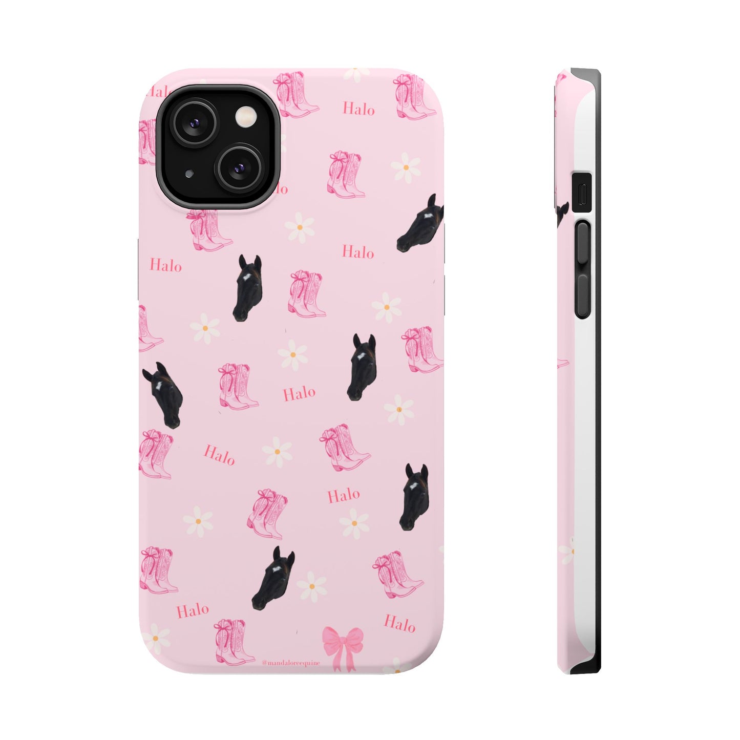 Magnetic Impact-Resistant Phone Case — Cute Pink Cat Pattern