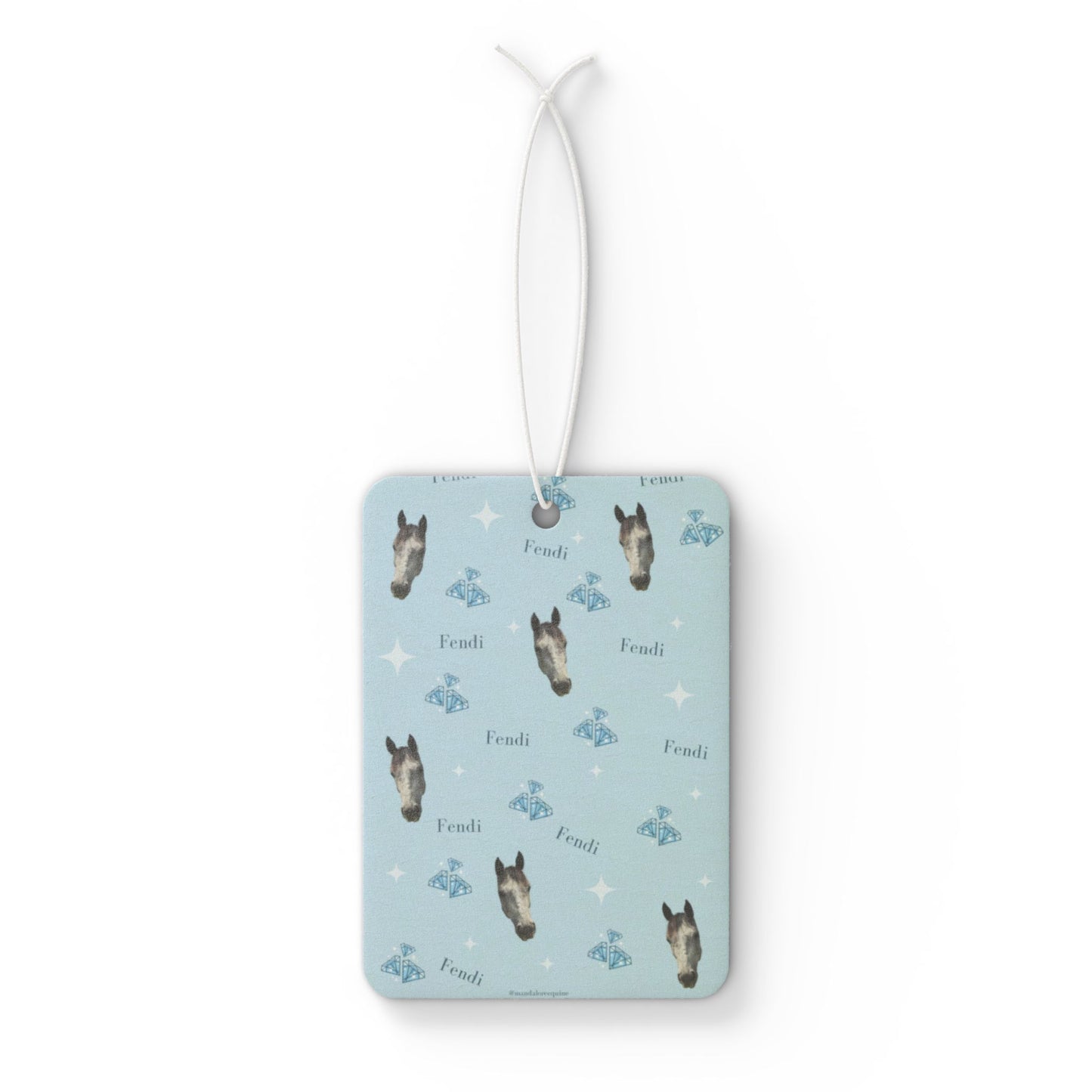 Car Air Freshener — Fresh Scent Pattern with horse Icons