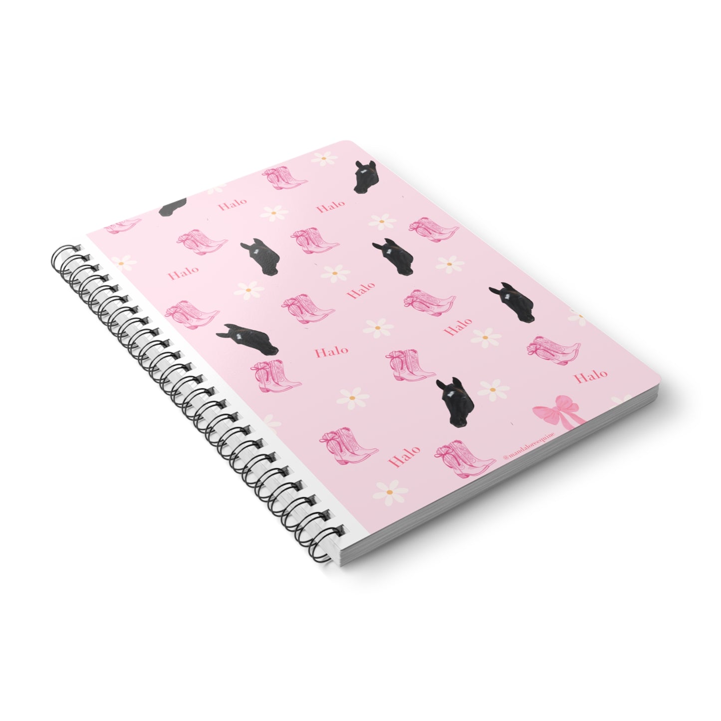 Blackhorse Pink A5 Notebook — Wirobound Softcover
