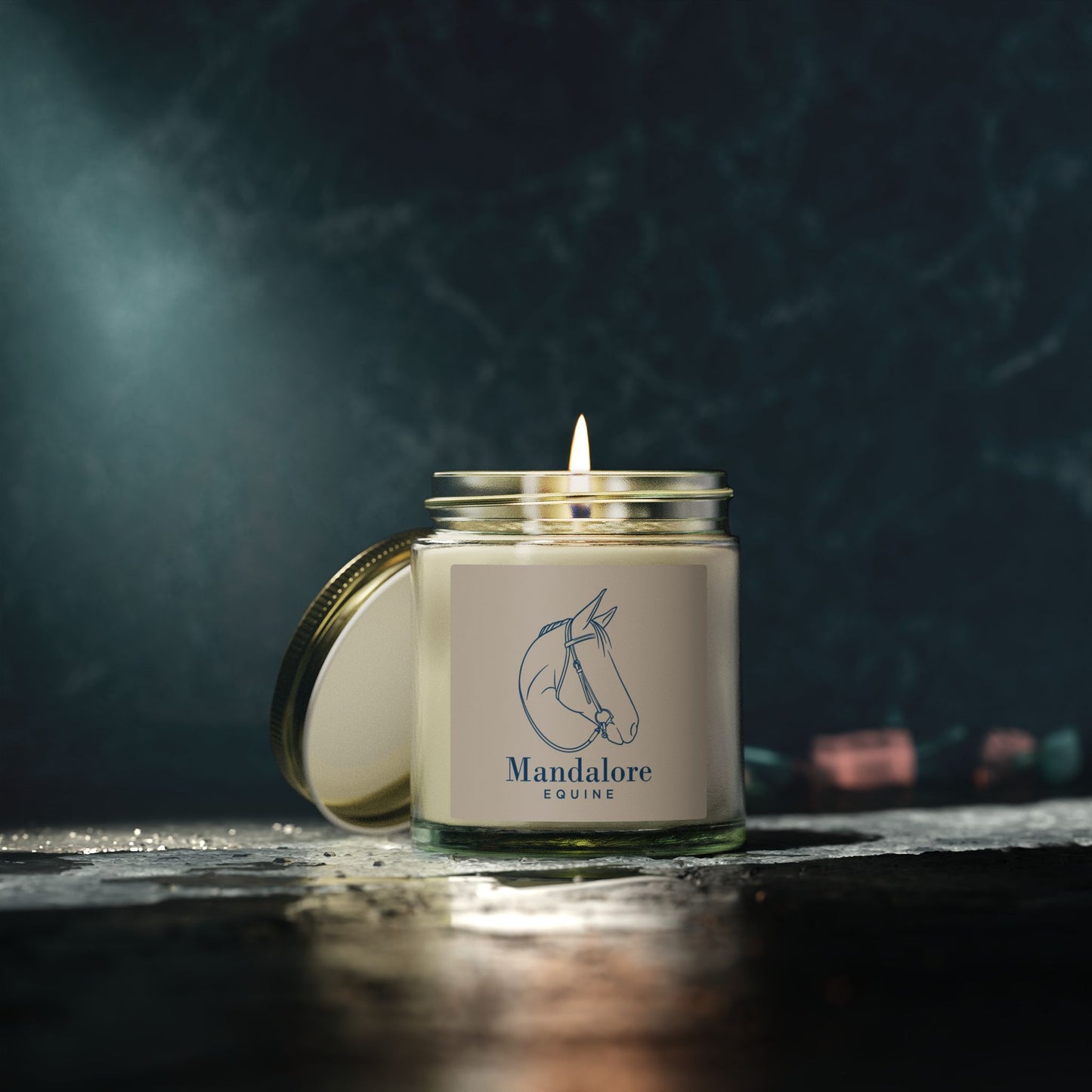 Scented Candle (4oz/9oz) — Mandalore Equine Horse Logo