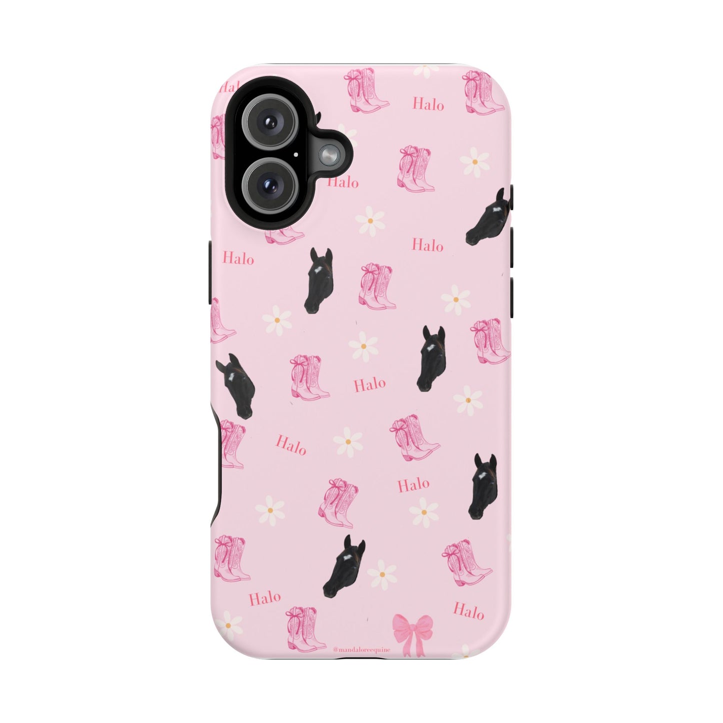 Magnetic Impact-Resistant Phone Case — Cute Pink Cat Pattern