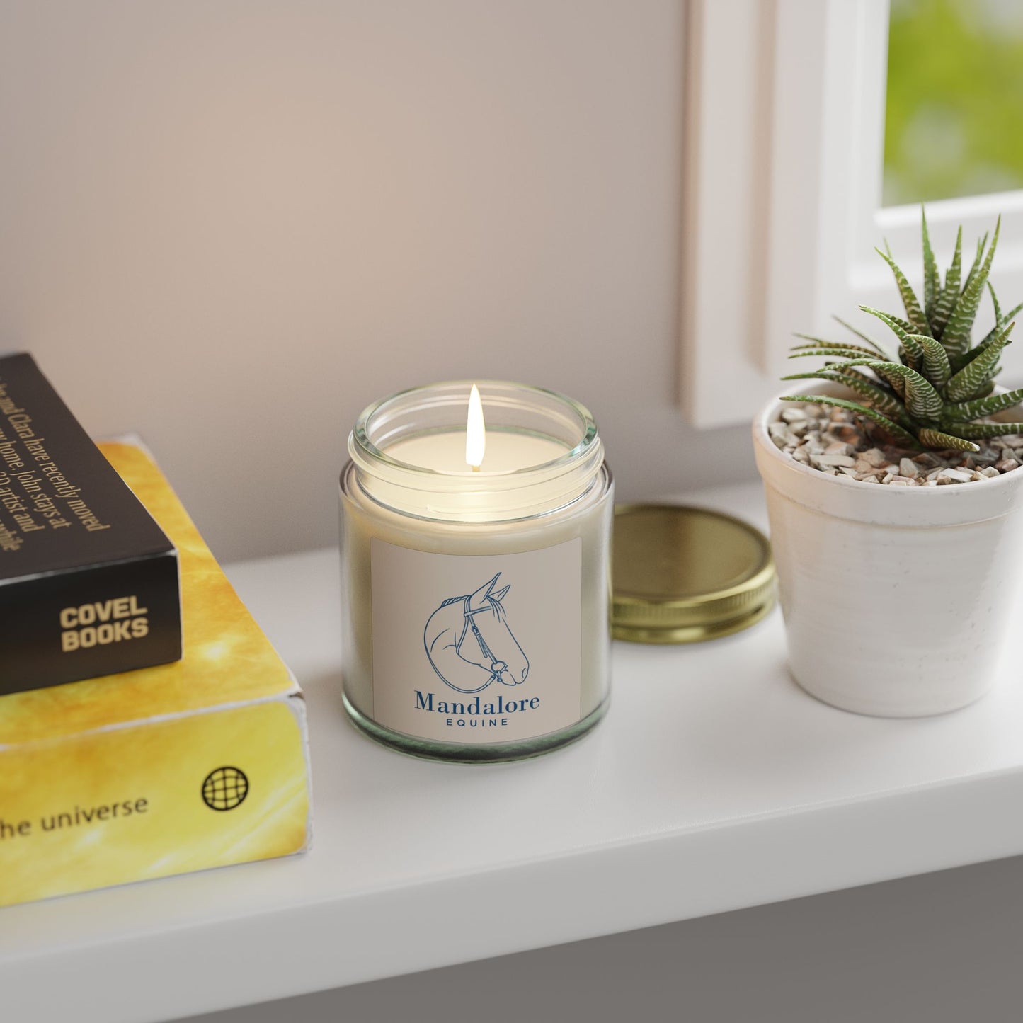 Scented Candle (4oz/9oz) — Mandalore Equine Horse Logo