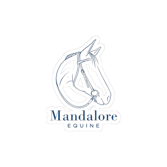 Mandalore Equine Horse Head Logo Sticker | Kiss-Cut Sticker