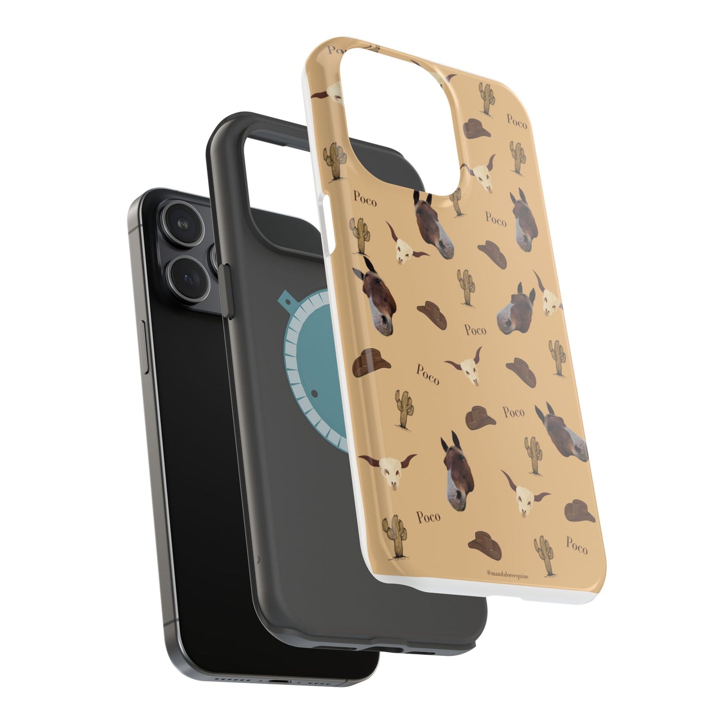 Western Horse Pattern Magnetic Impact Phone Case