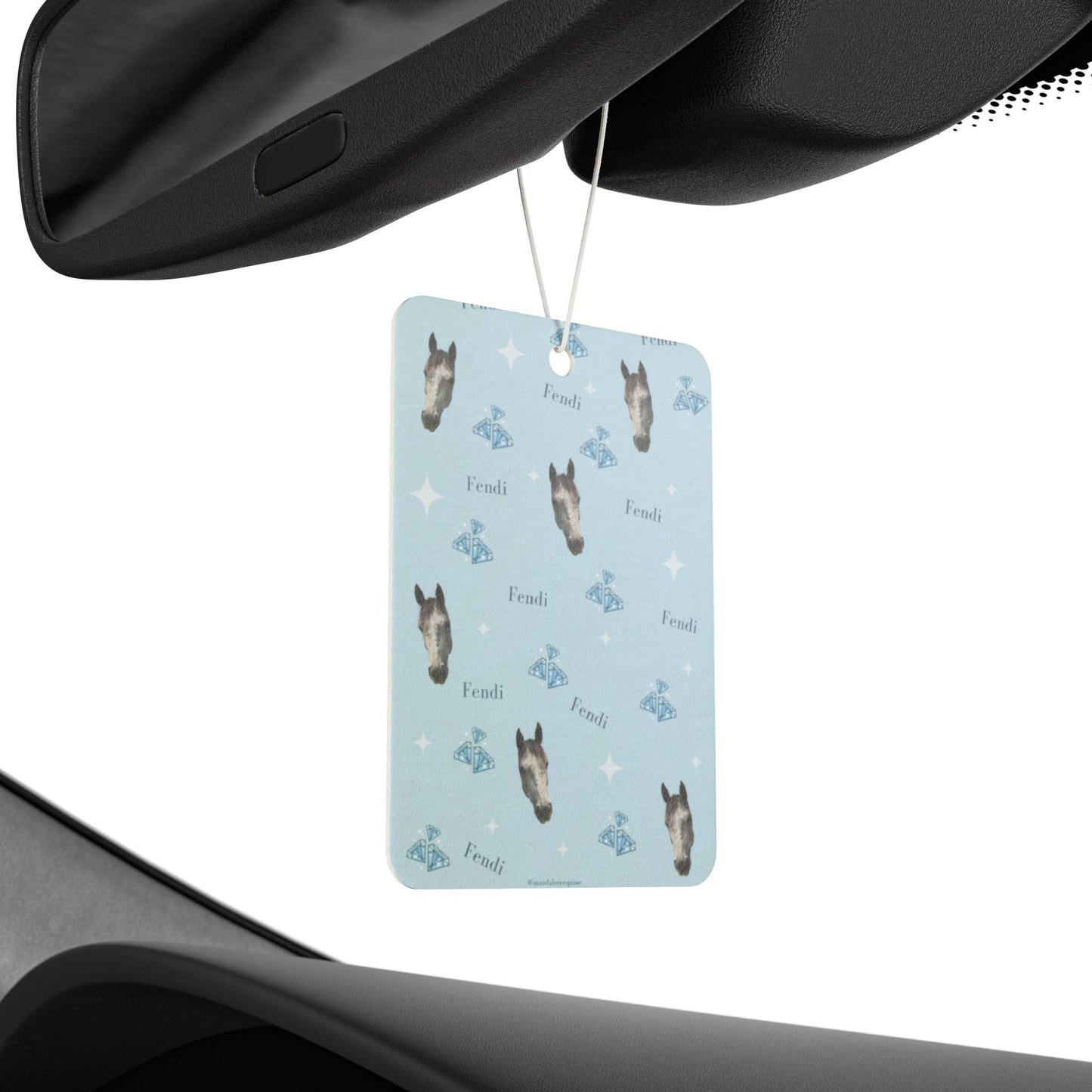 Car Air Freshener — Fresh Scent Pattern with horse Icons