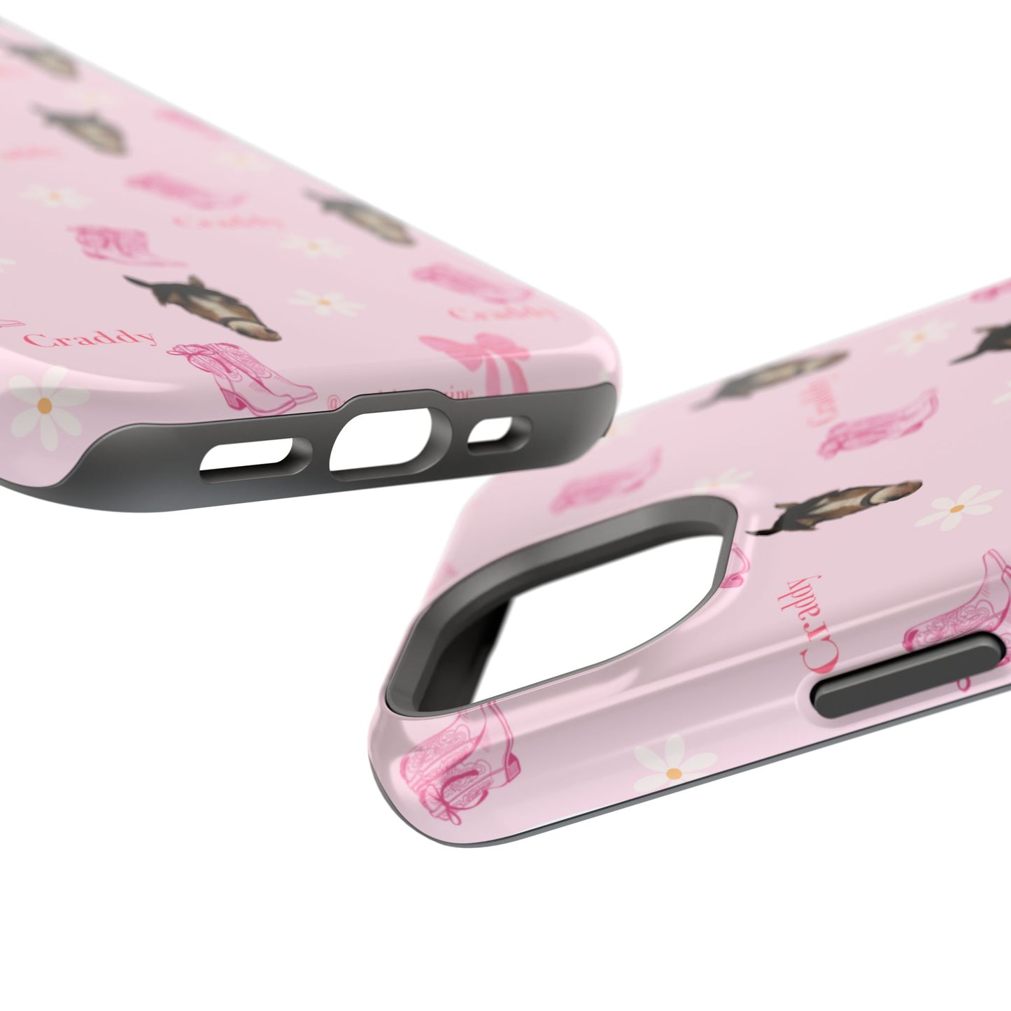 Pink Horse Pattern Magnetic Impact Case — Custom Equestrian iPhone Cover